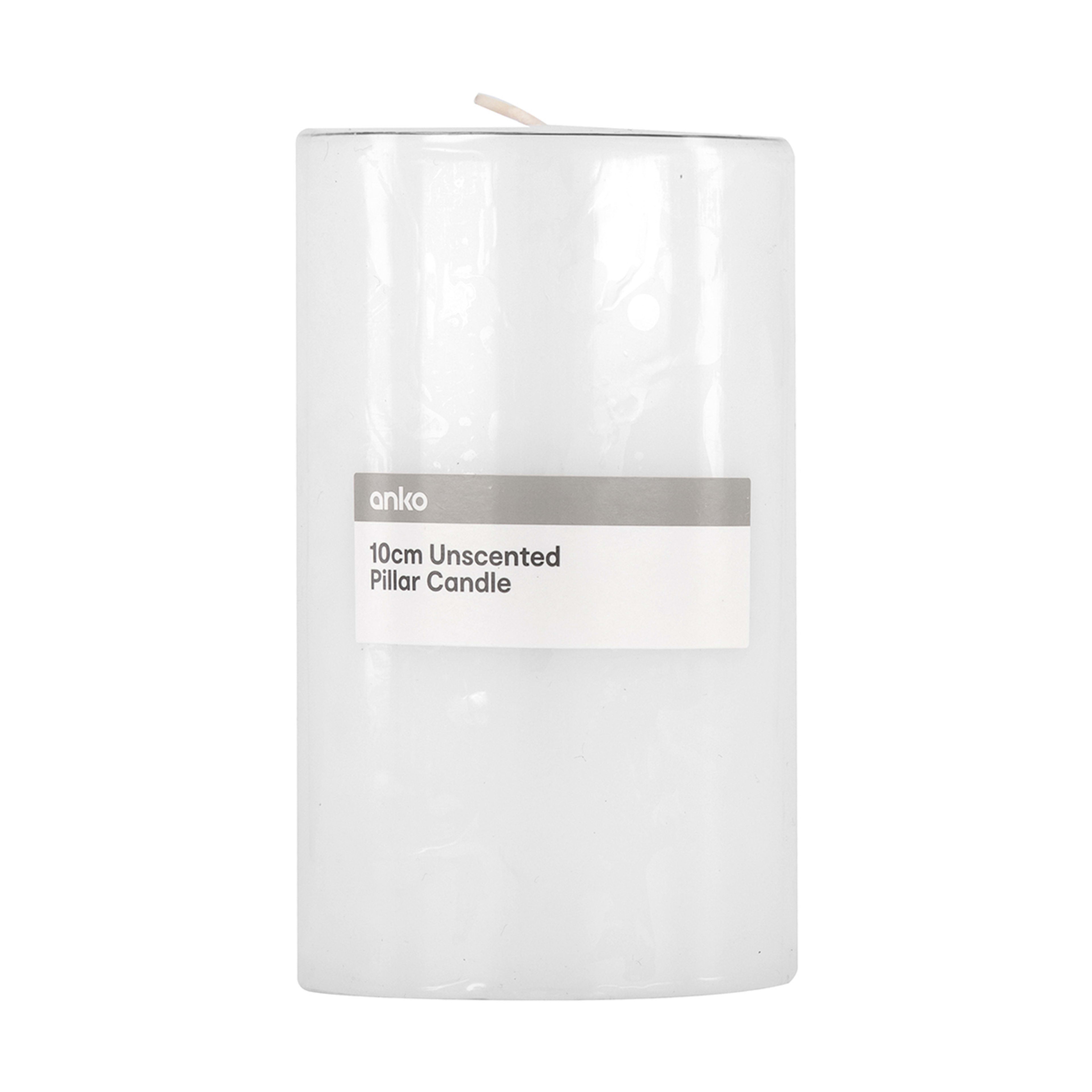 Unscented Pillar Candle 10cm Kmart