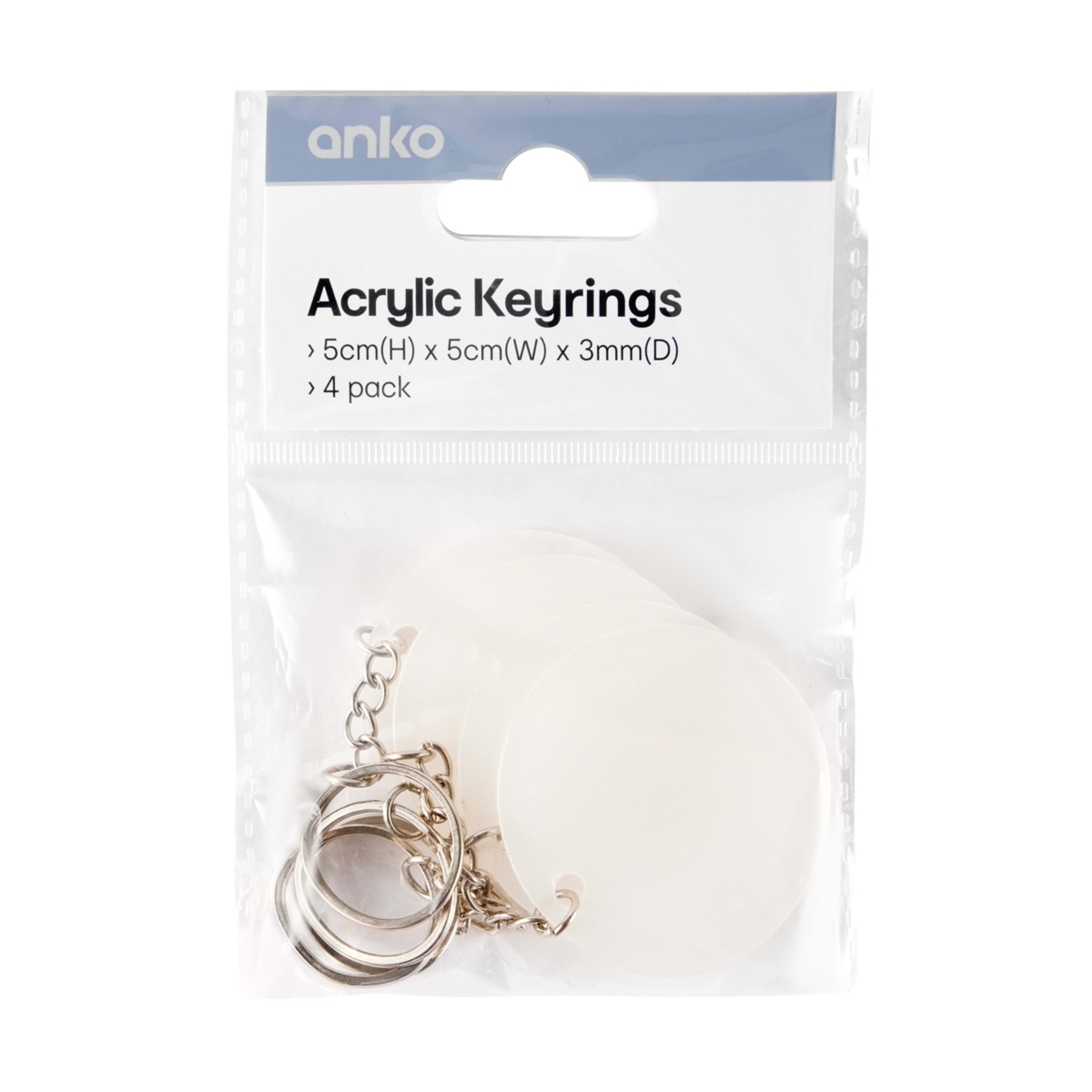 5 4 Pack Acrylic Keyrings, 5 of 5
