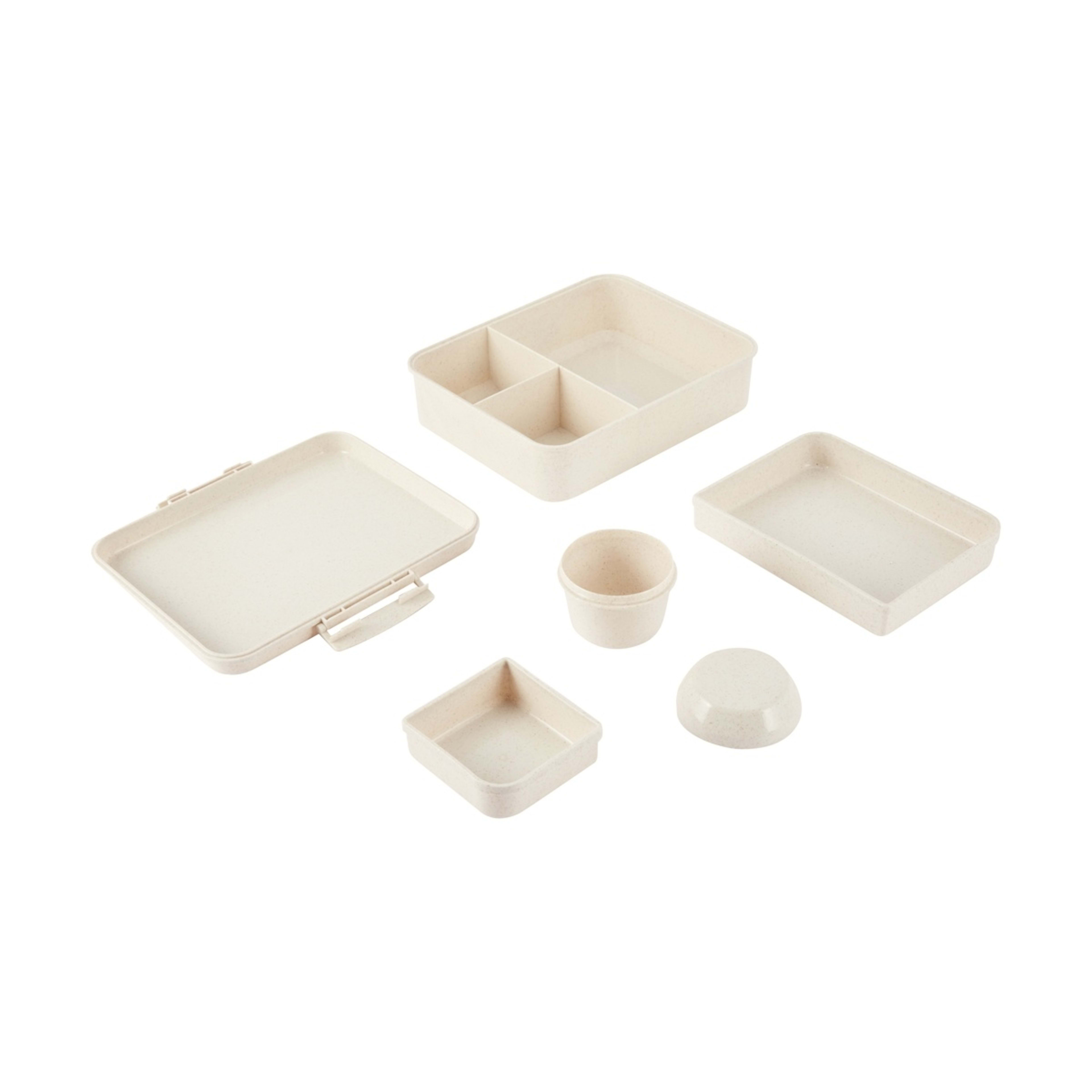 3 Wheat Straw Bento Snack Box - Oatmeal, 3 of 5