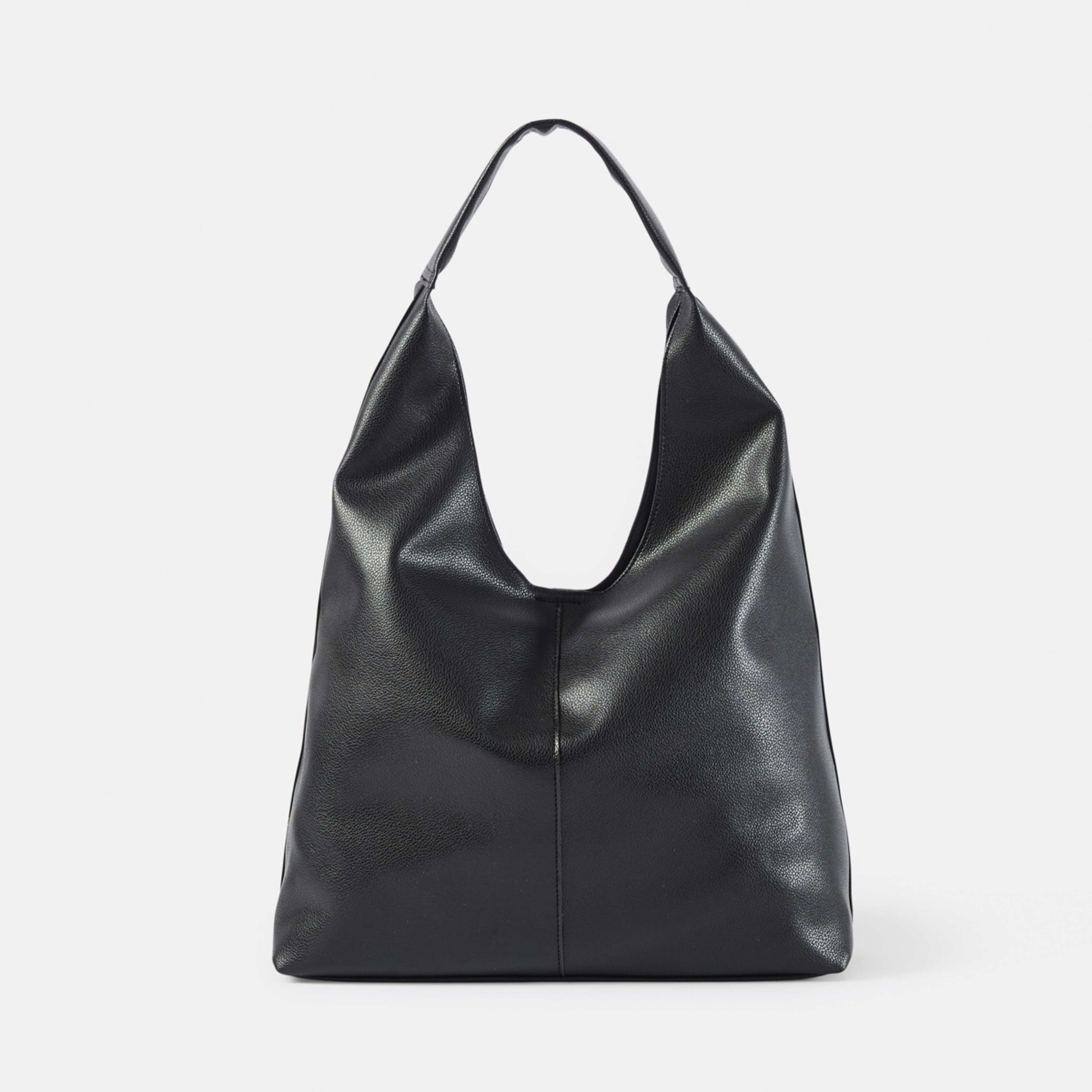 1 Slouchy Shoulder Bag Black, 1 of 10