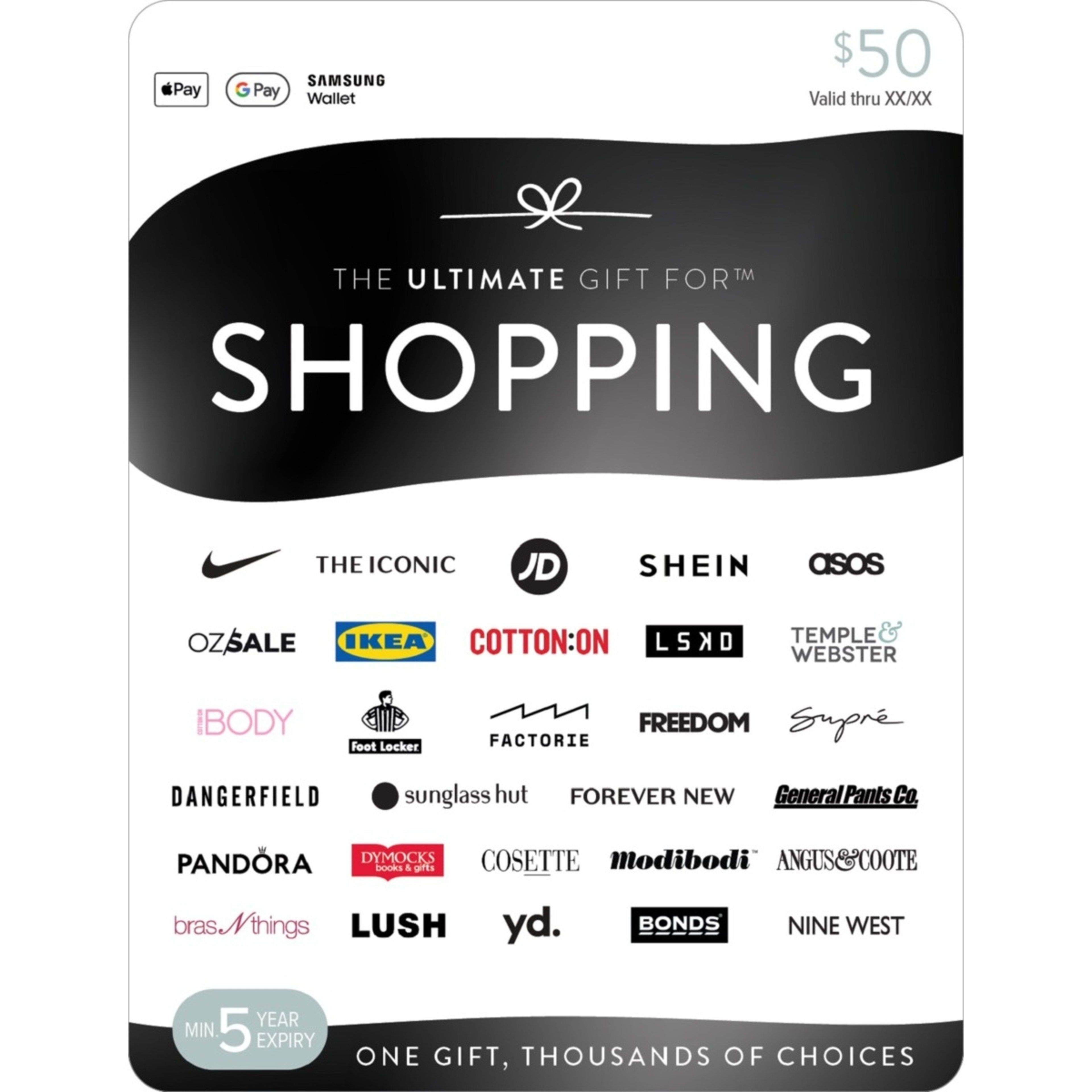 1 The Ultimate Gift for Shopping $50 Gift Card
