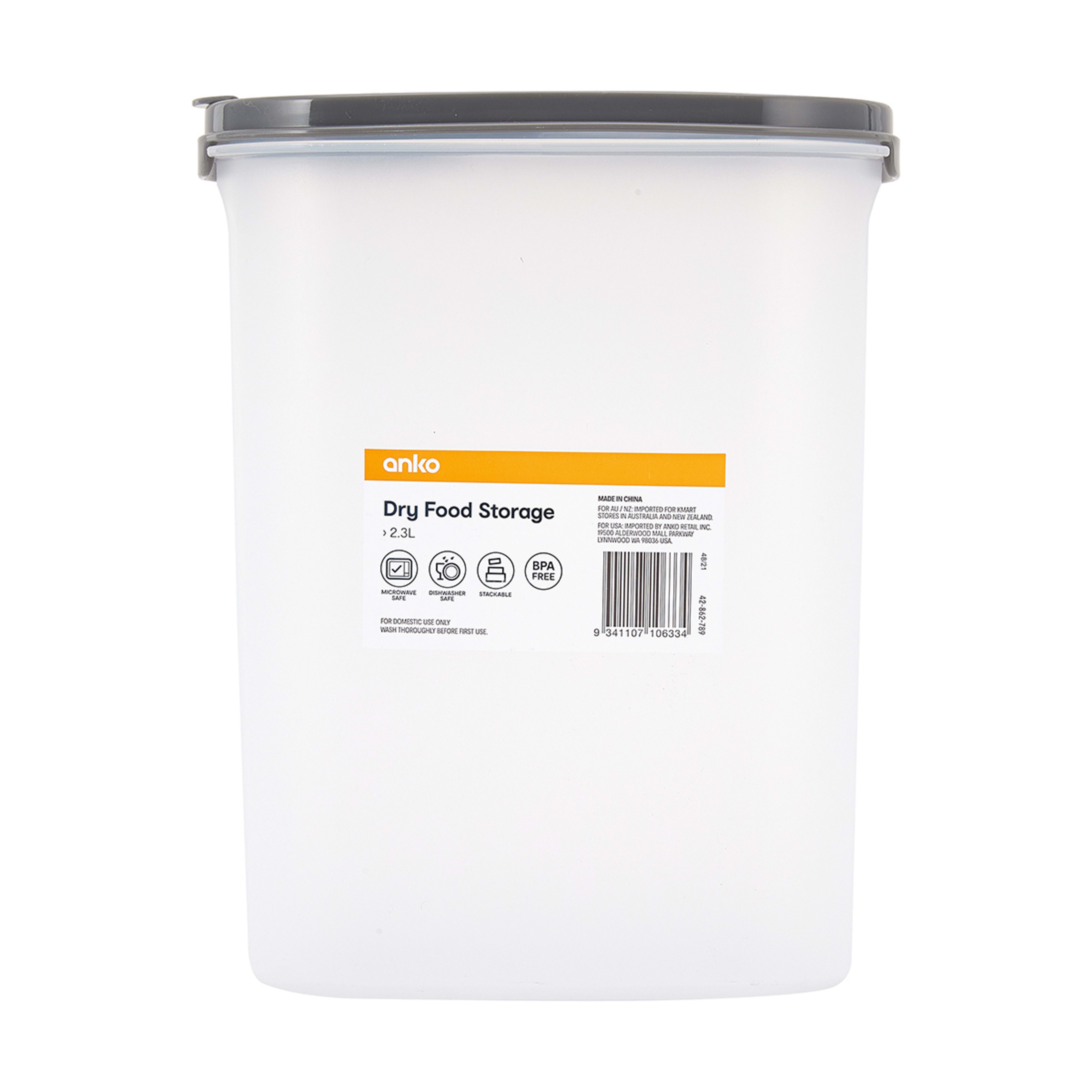 2.3L Dry Food Storage Container Kmart