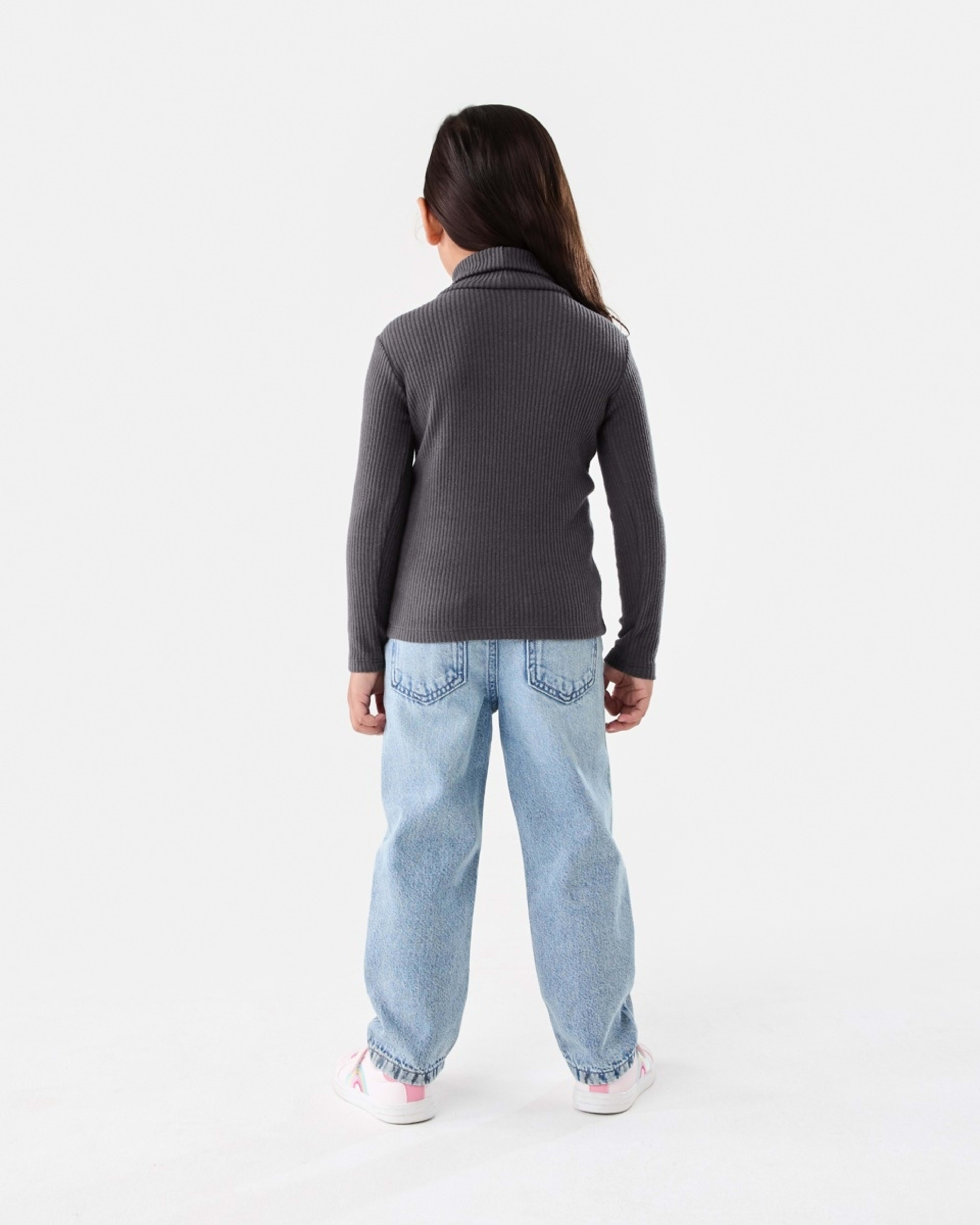 6 Long Sleeve Skivvy Top Nine Grey, 6 of 6