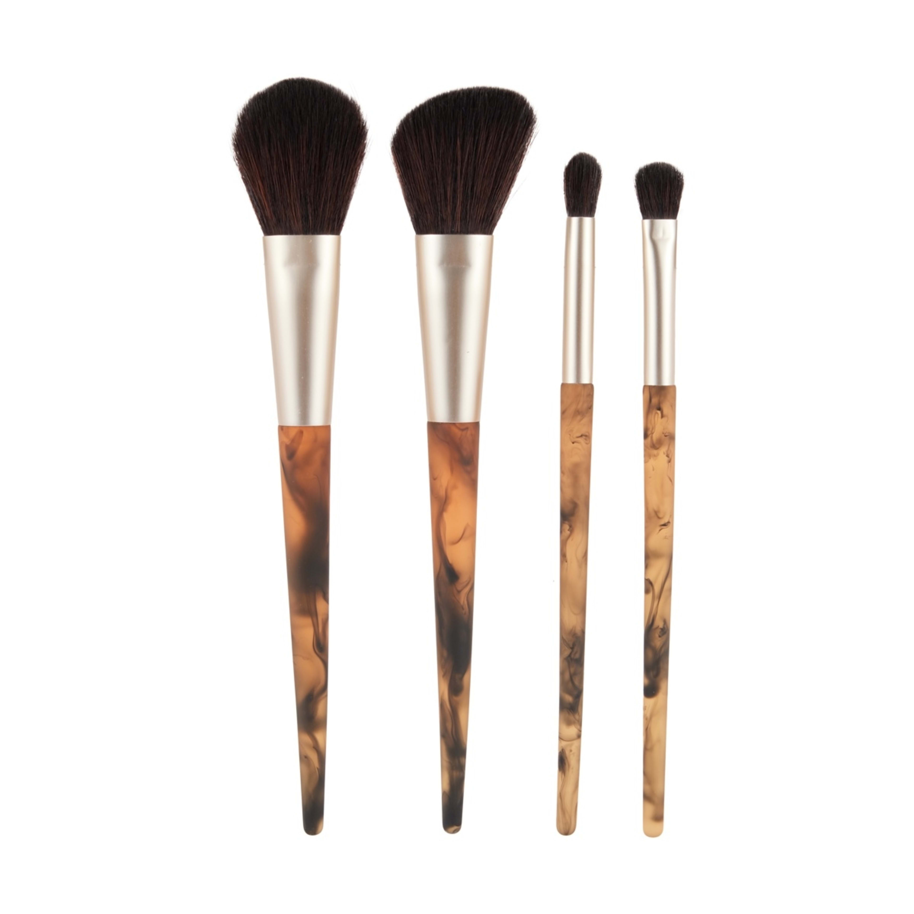 2 OXX Cosmetics 4 Piece Makeup Brush Set - Brown, 2 of 6