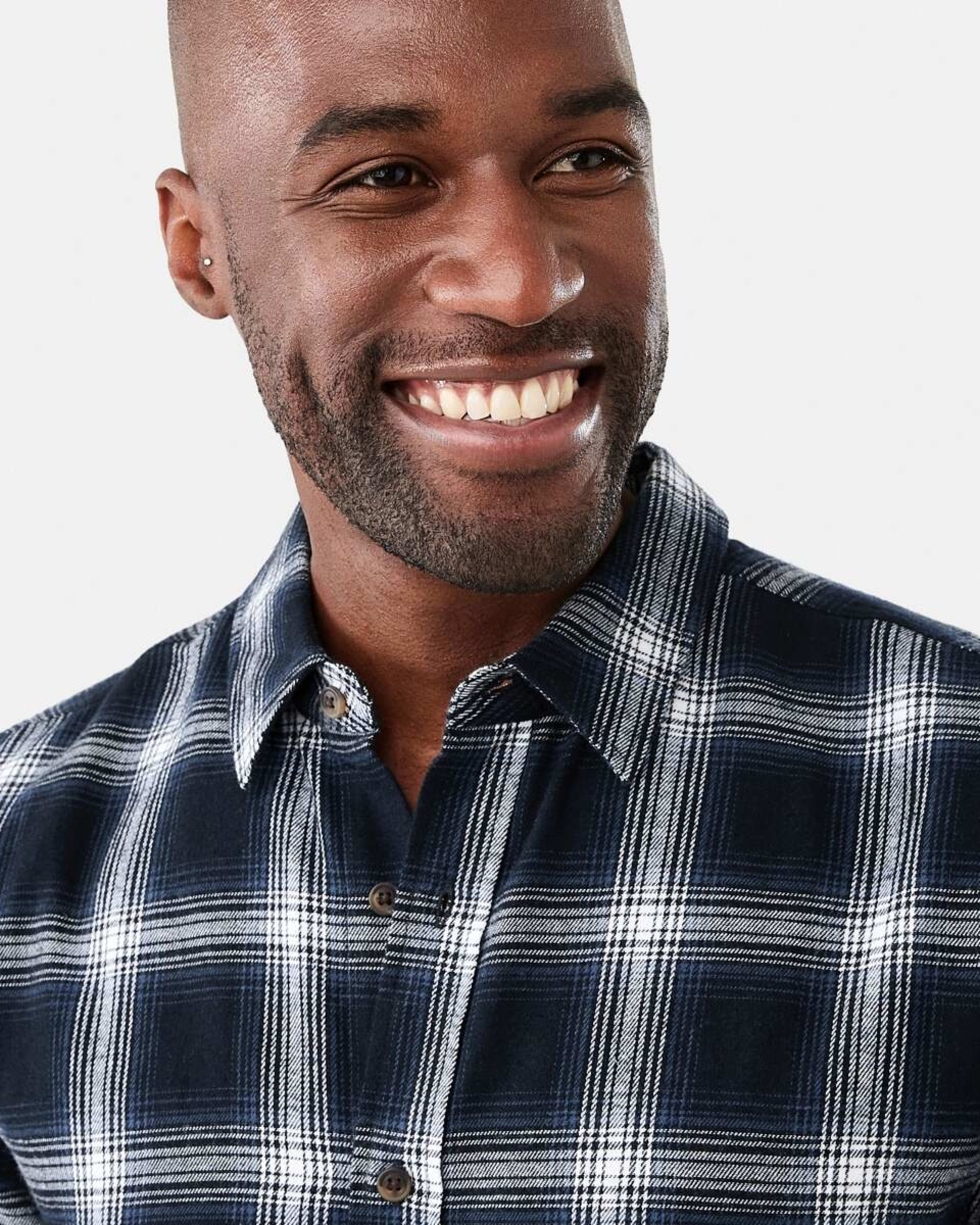 4 Long Sleeve Brushed Check Shirt Blu Check, 4 of 6