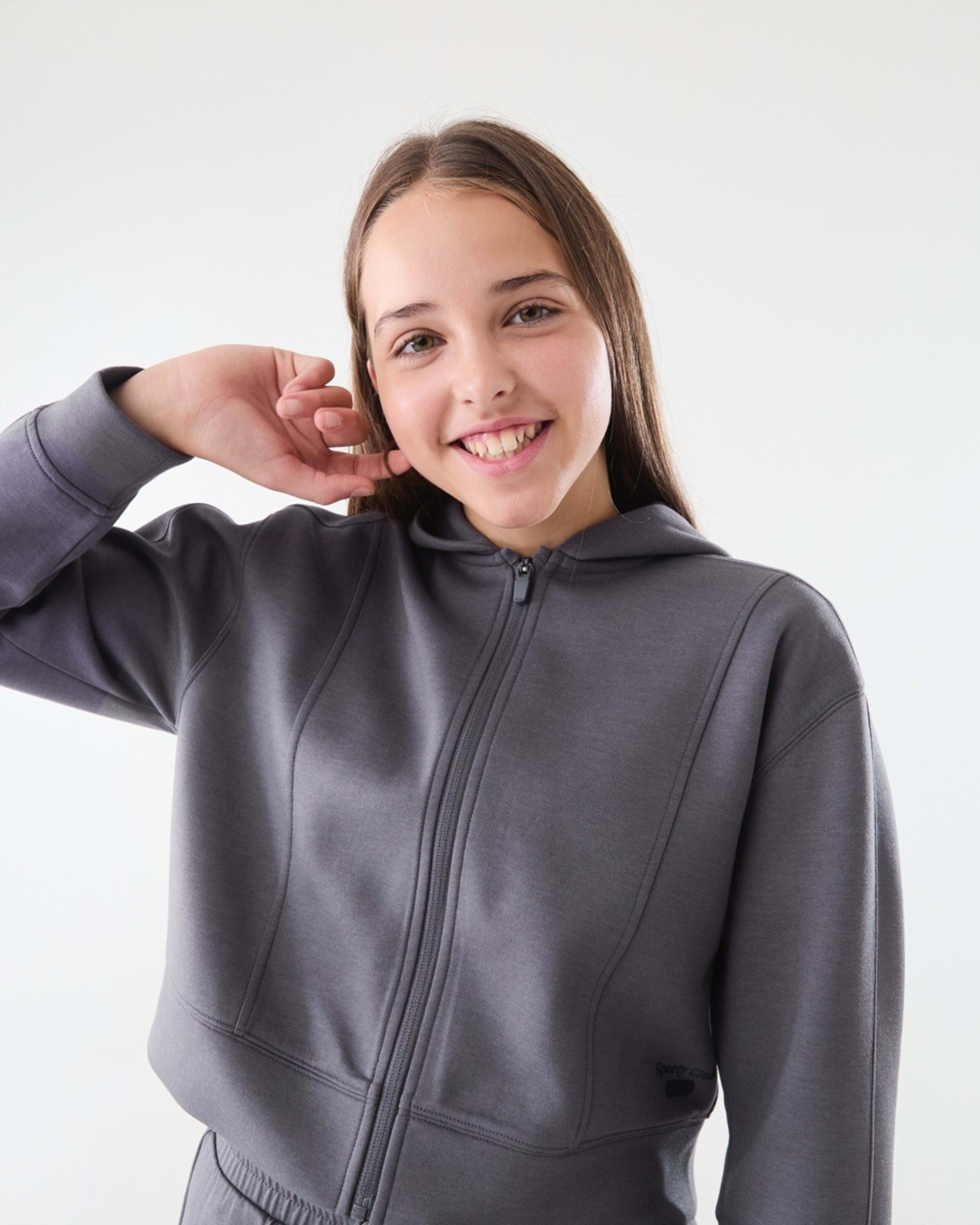 3 Scuba Zip Thru Hoodie Scuba Grey, 3 of 7