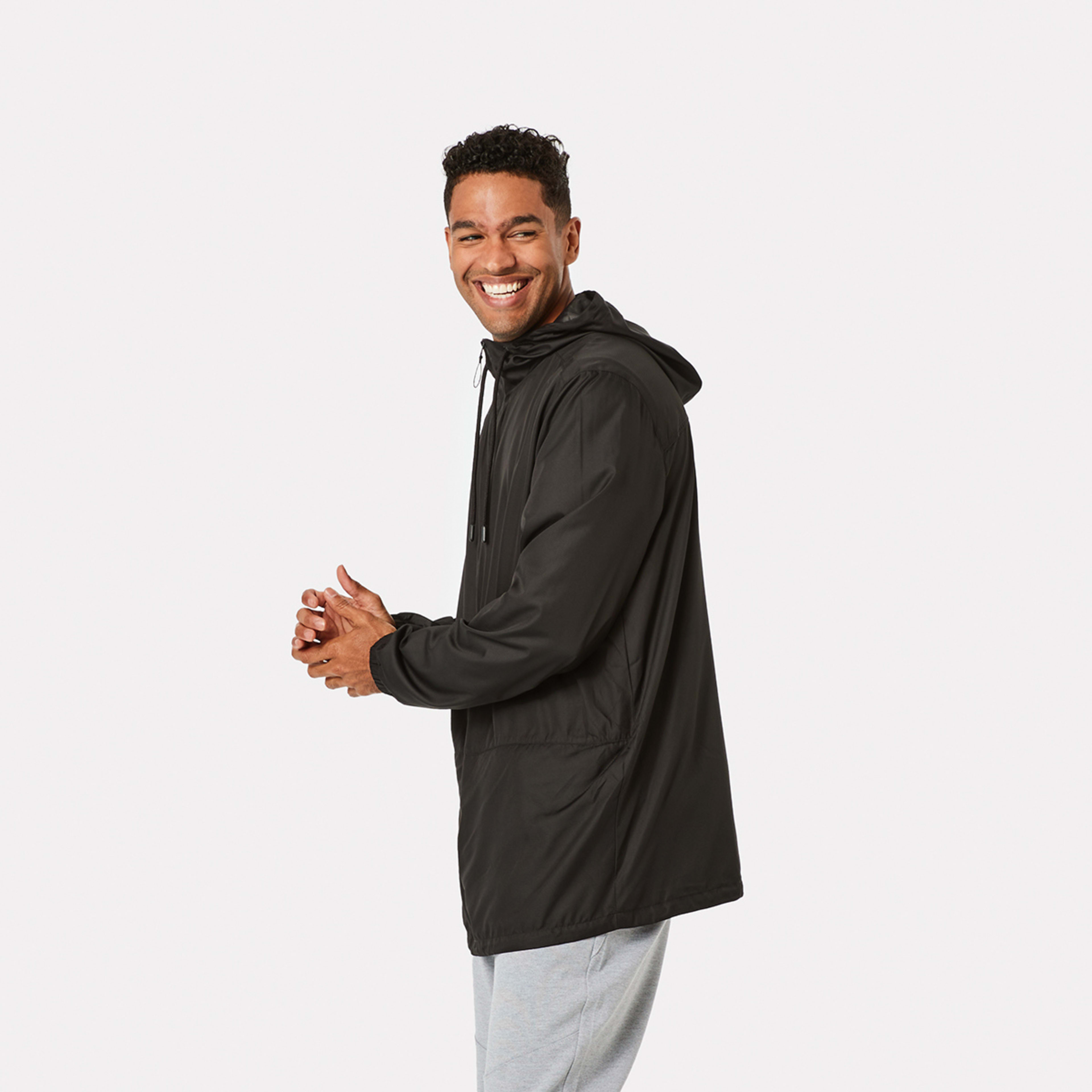 10 Active Unisex Packable Rain Jacket Black, 10 of 10