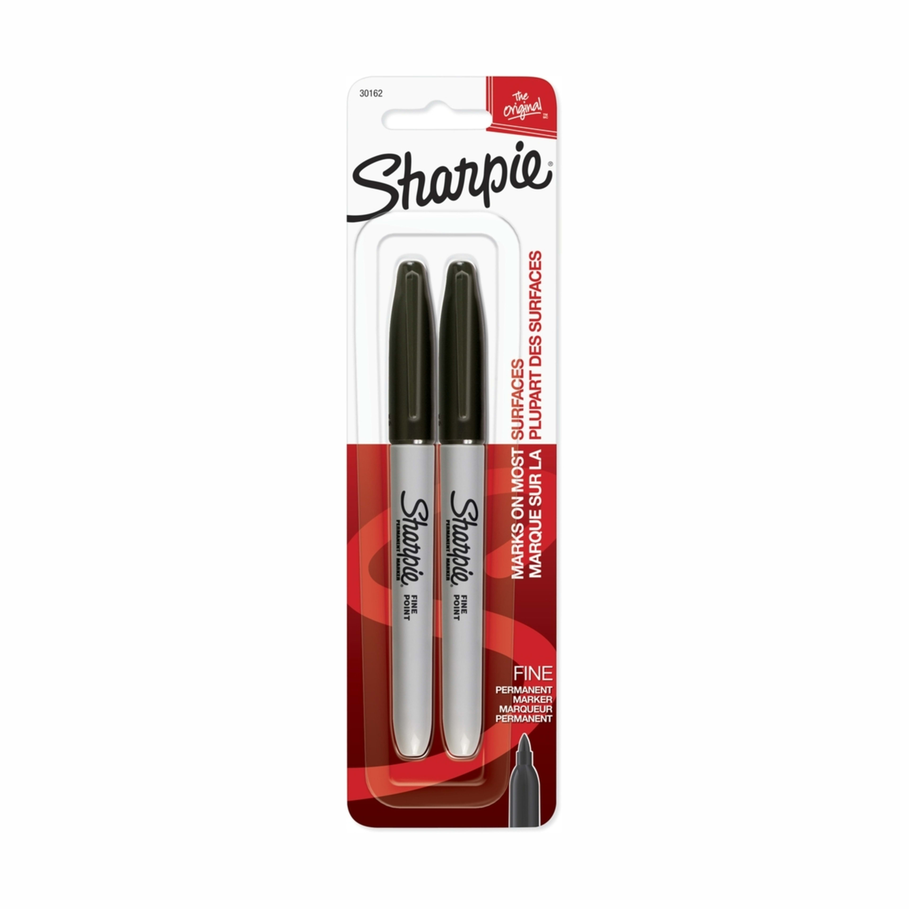 2 Pack Sharpie Fine Point Permanent Marker Black Kmart