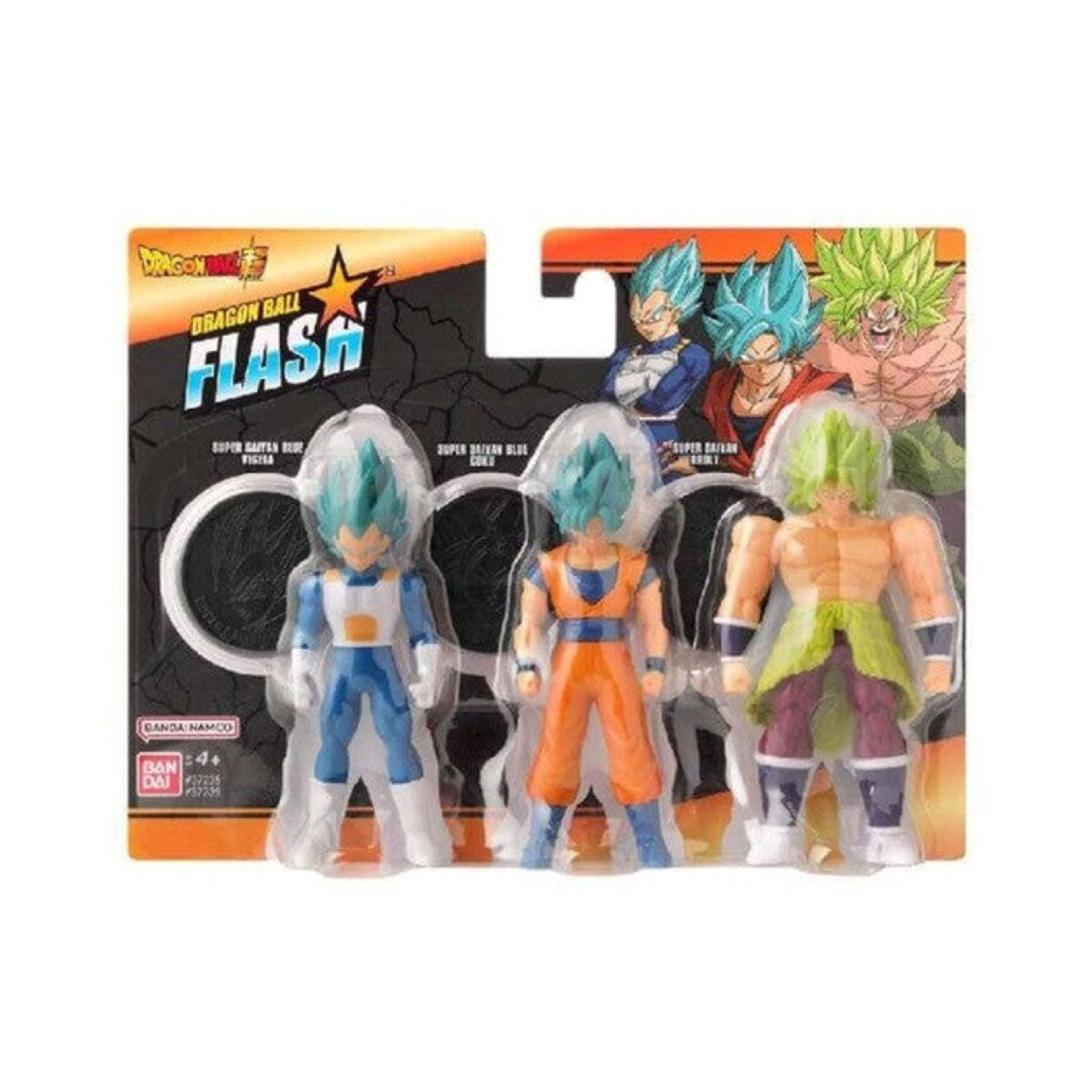 1 3 Pack 10cm Dragon Ball Flash Action Figures, 1 of 2