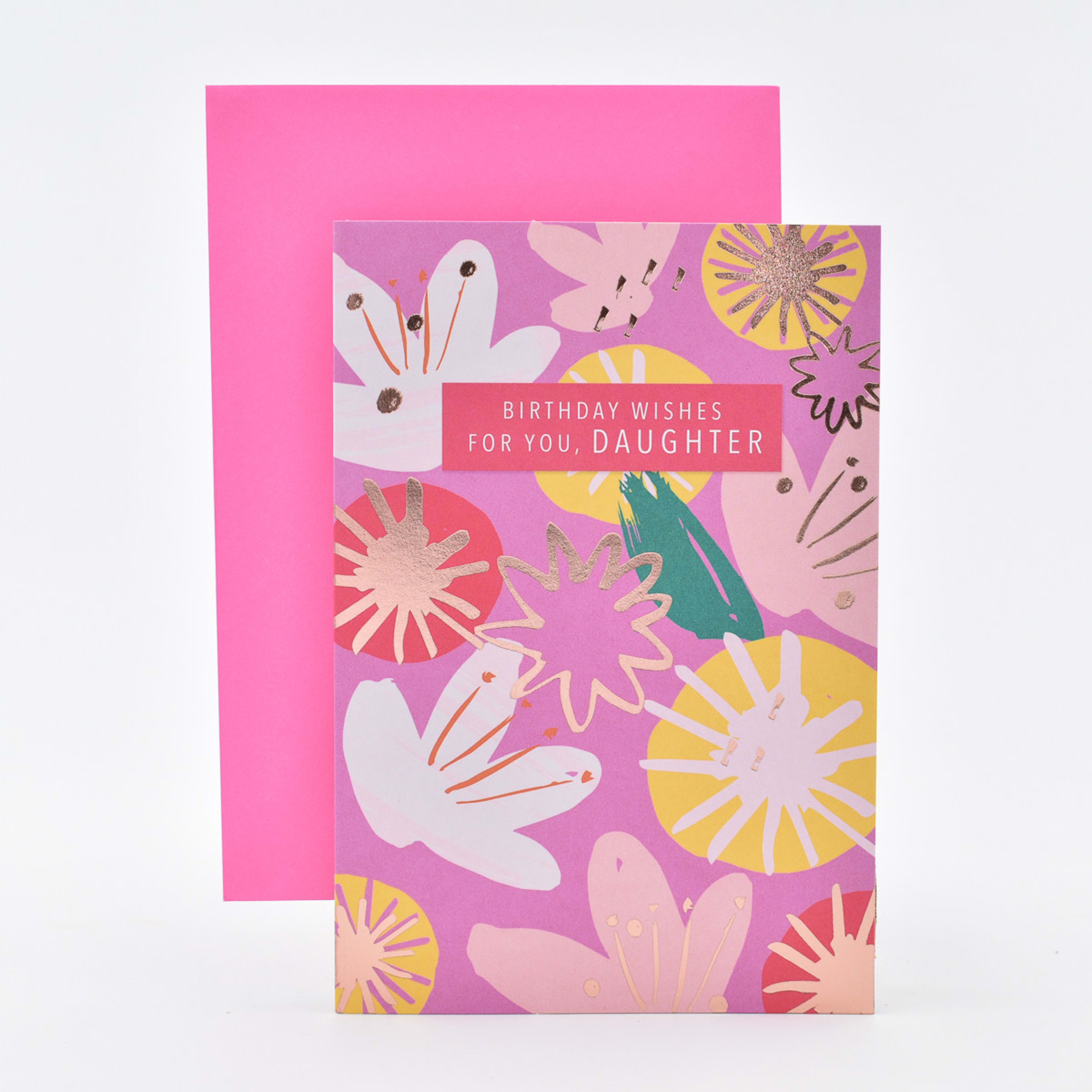 Hallmark Birthday Card for Daughter Pink Floral Kmart
