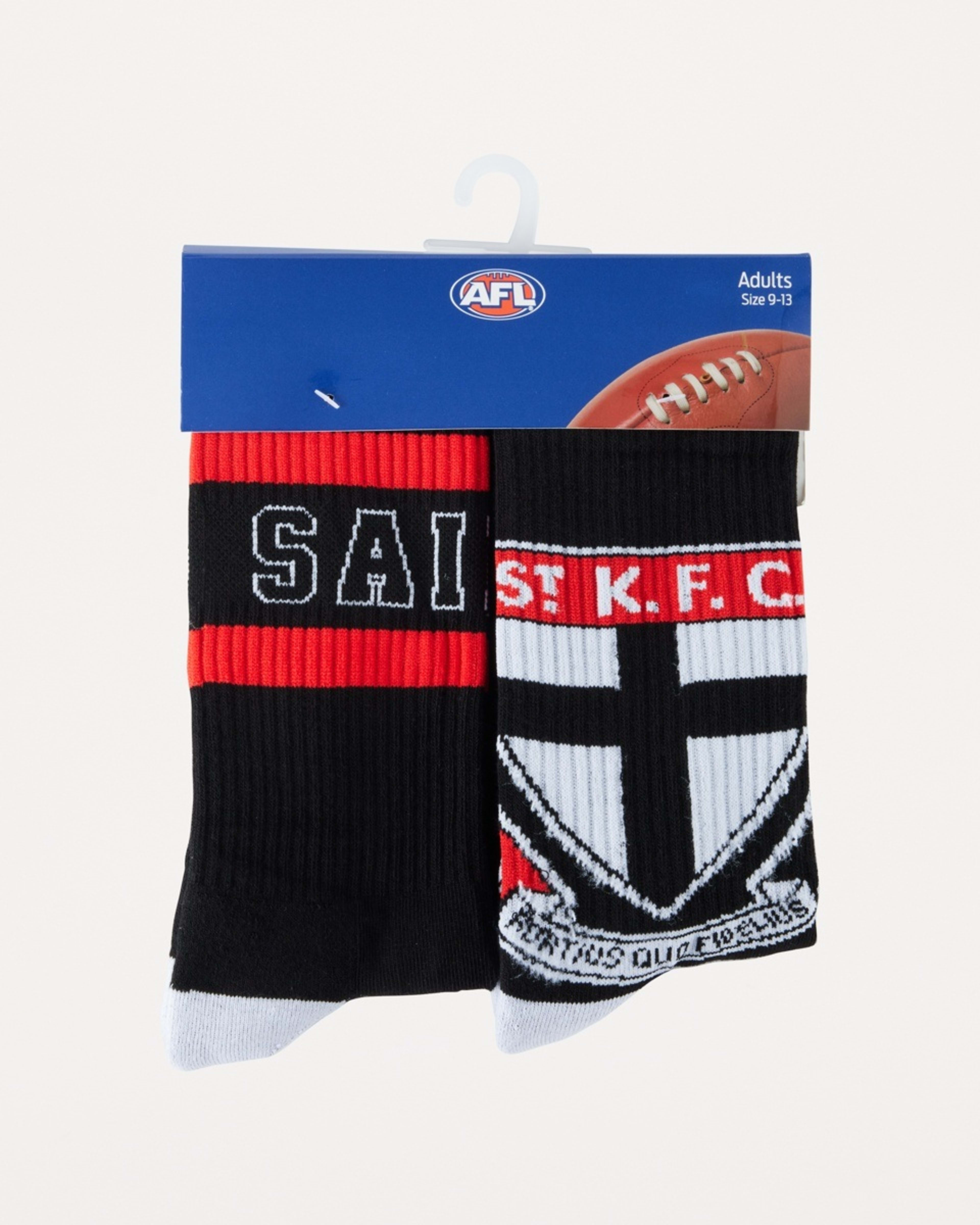 3 2 Pack Official AFL Adult Socks St Kilda, 3 of 3