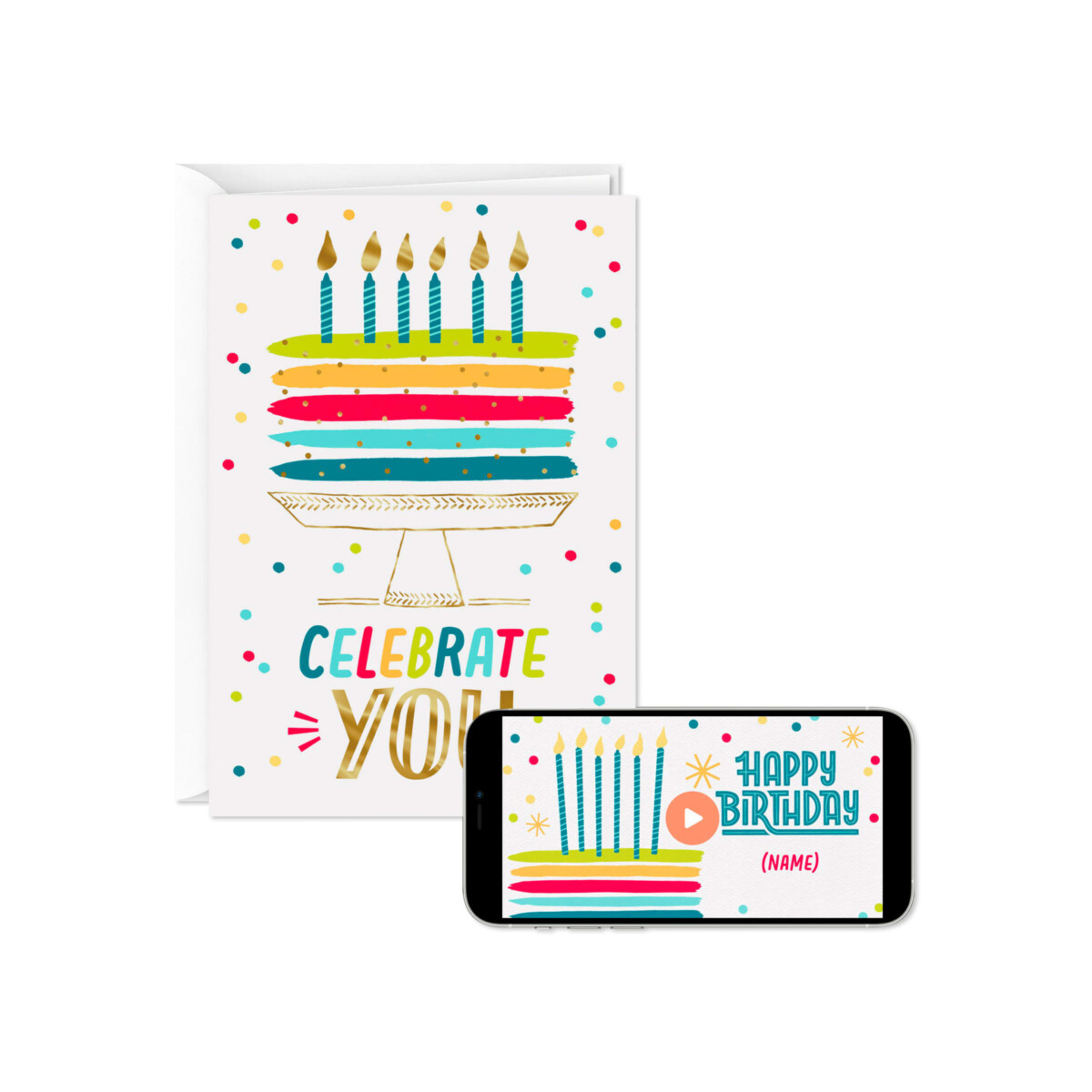 Hallmark Celebrate You Cake Video Greeting Birthday Card Kmart