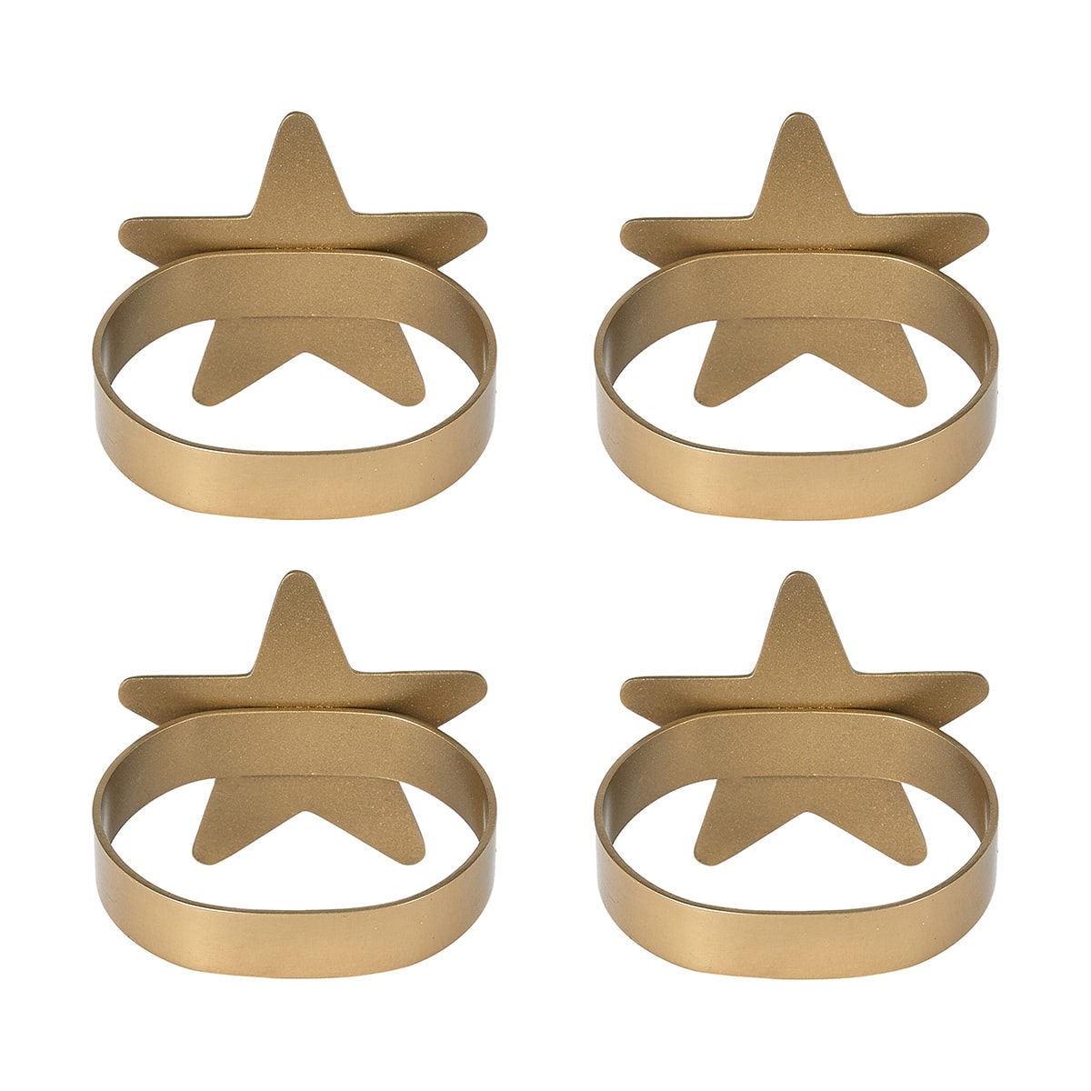 4 Pack Brass Star Napkin Rings Kmart