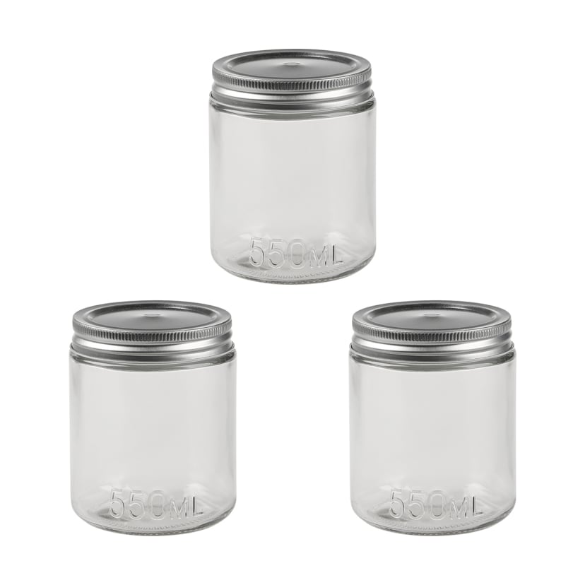 3 Preserving Jars - 550ml - Kmart