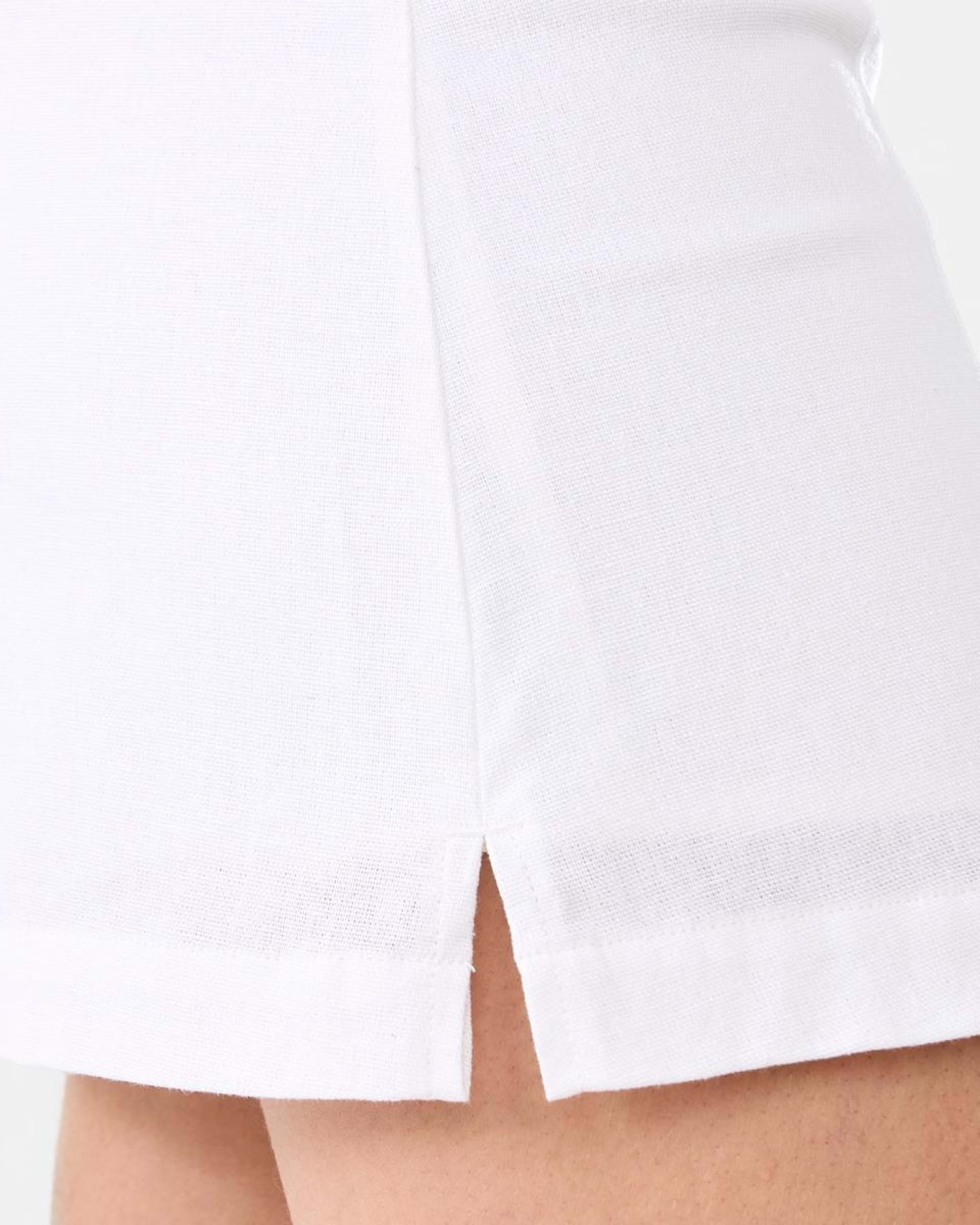 8 Linen Blend Mini Skort WHITE, 8 of 10