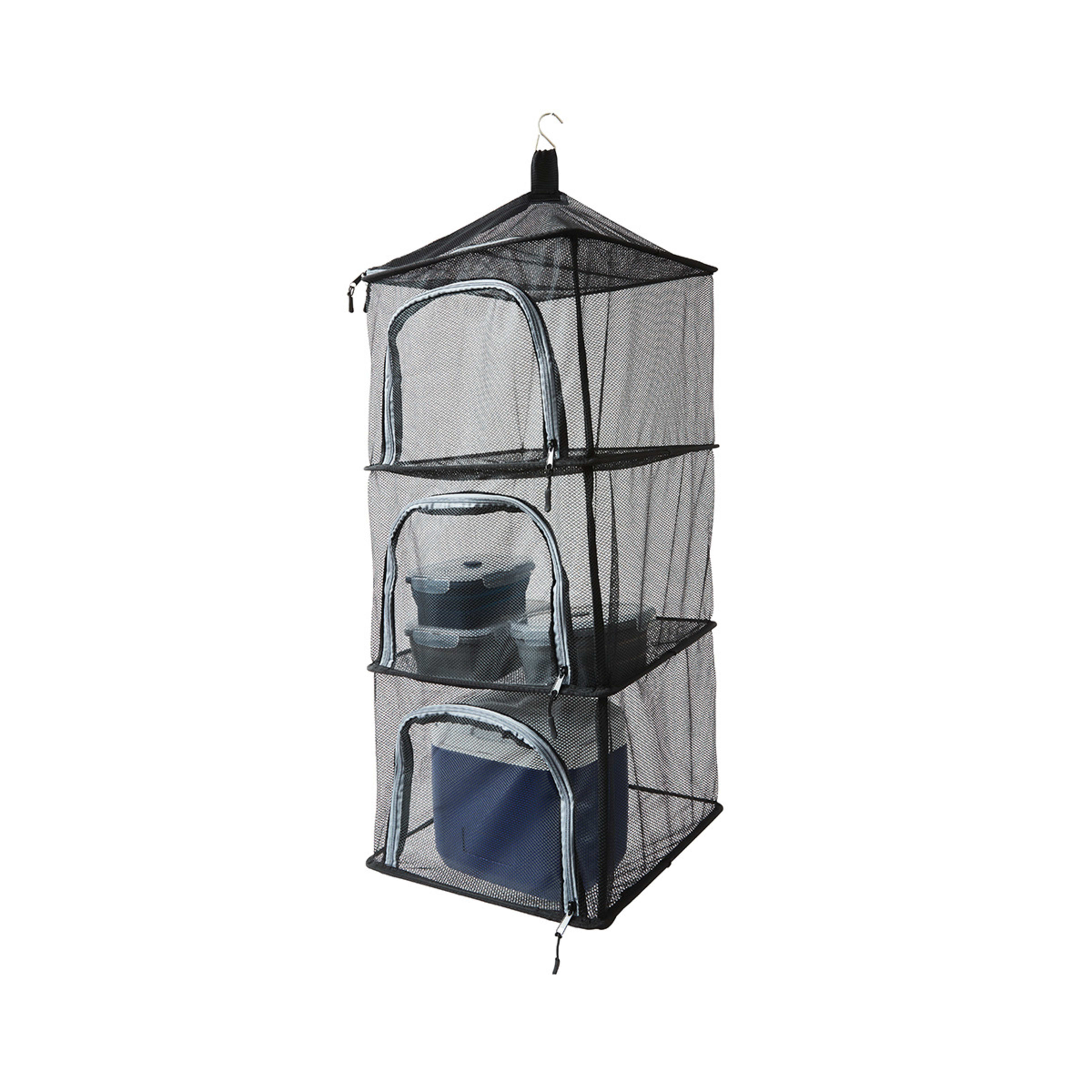 Hanging Storage 4 Shelf Black Kmart