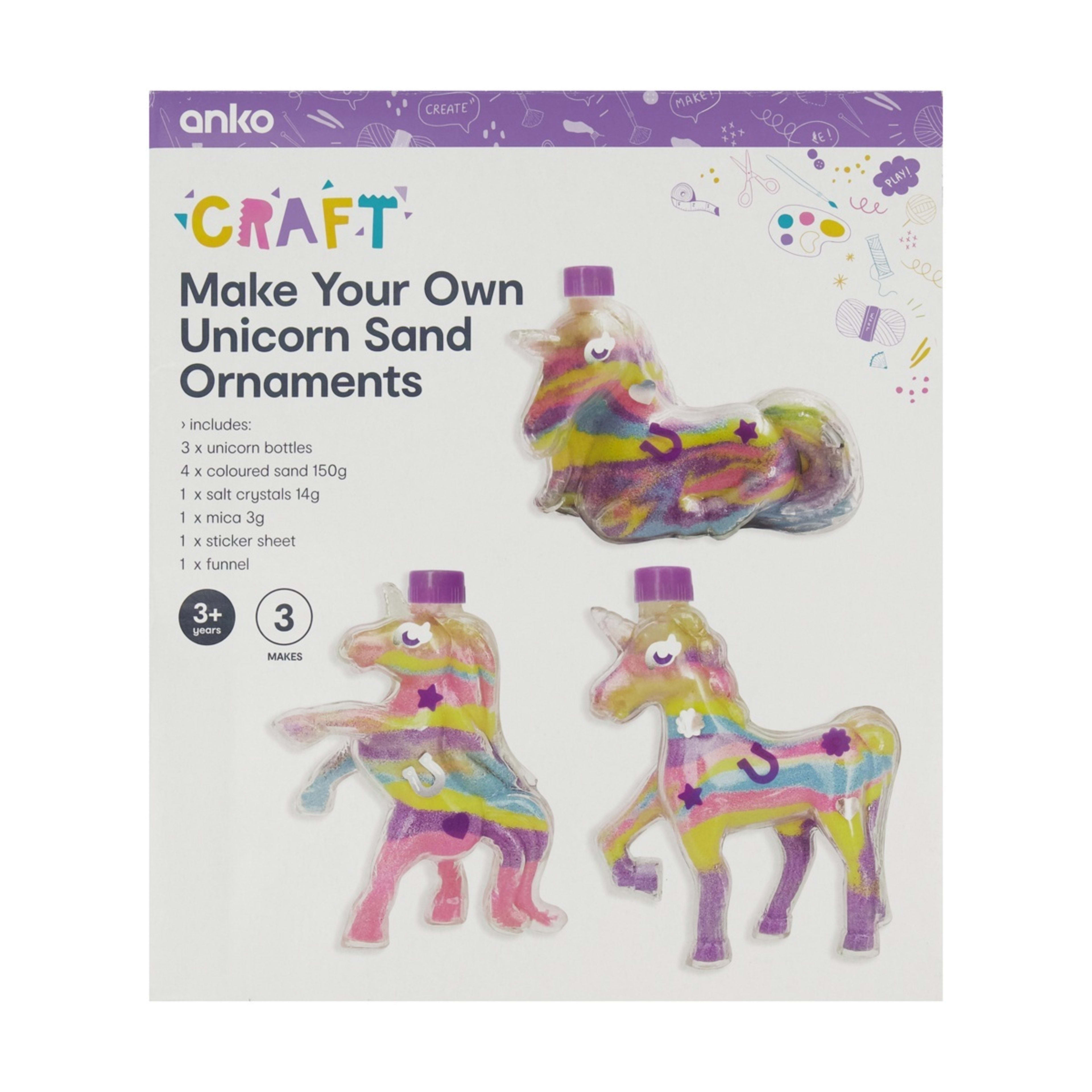 1 Make Your Own Unicorn Sand Ornaments, 1 of 10