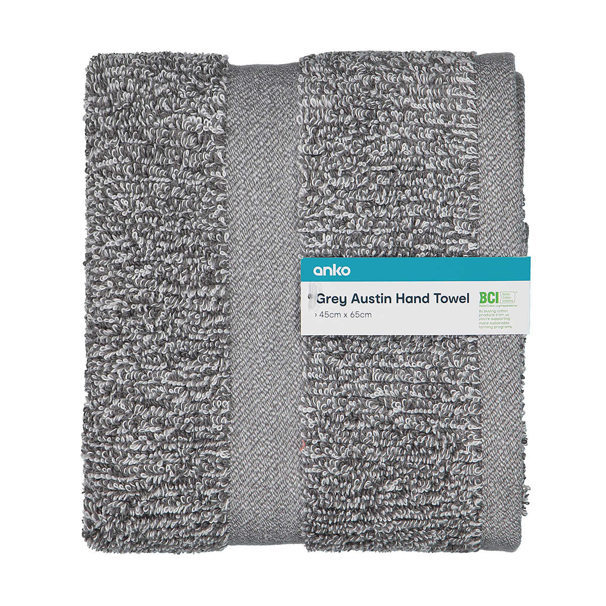 Grey Austin Hand Towel - Kmart