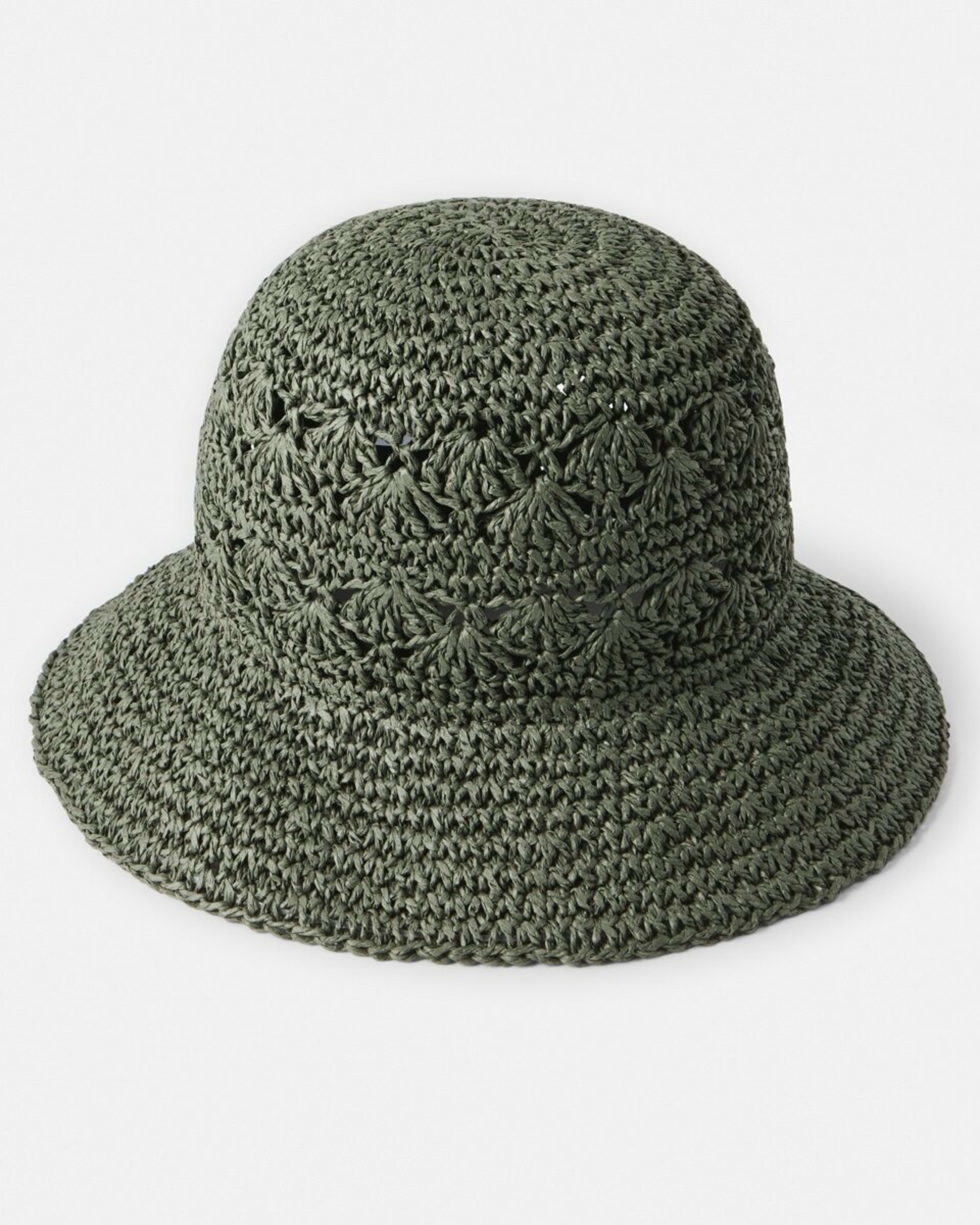 1 Crochet Bucket Hat OLIVE LEAF, 1 of 3