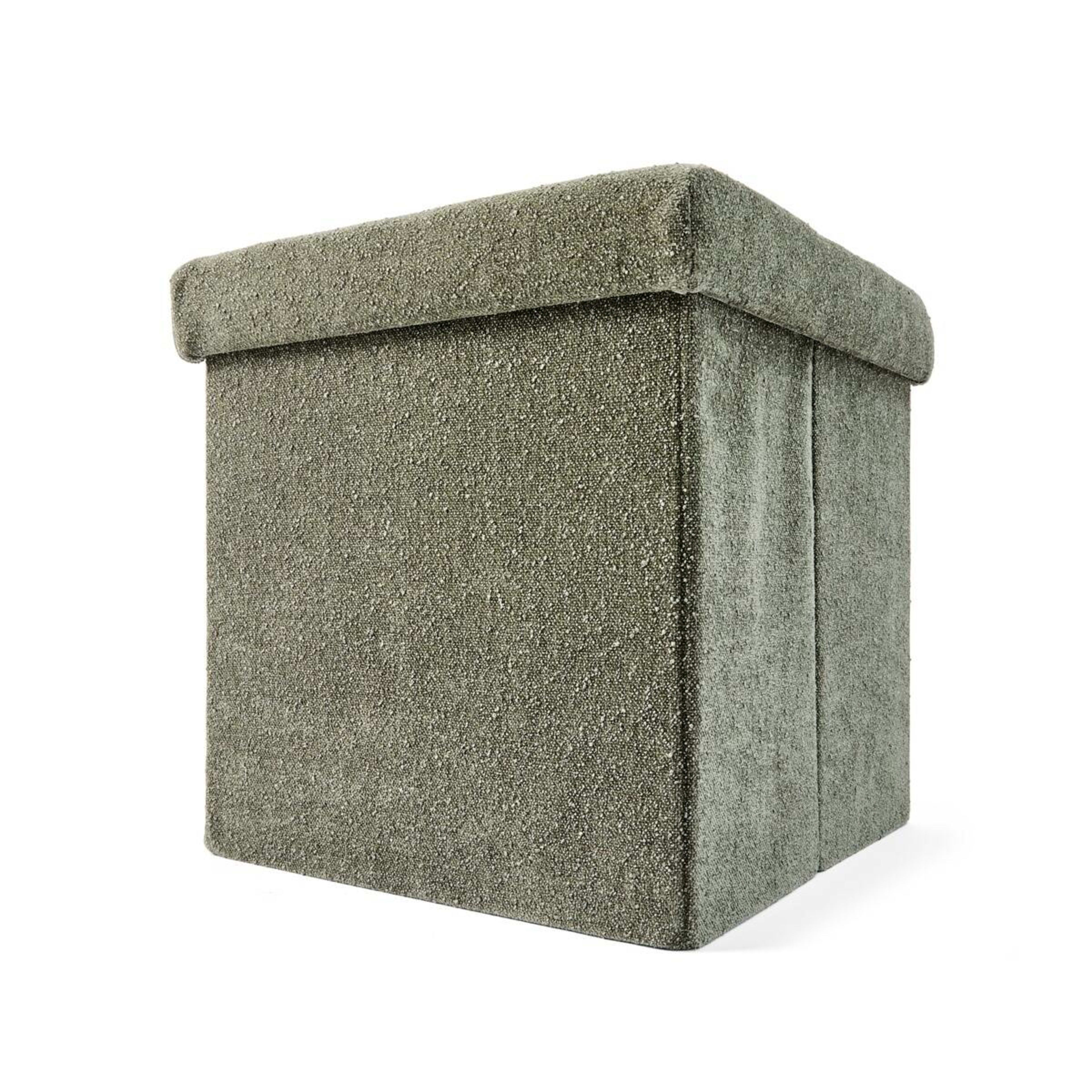 2 Square Storage Ottoman - Green, 2 of 9