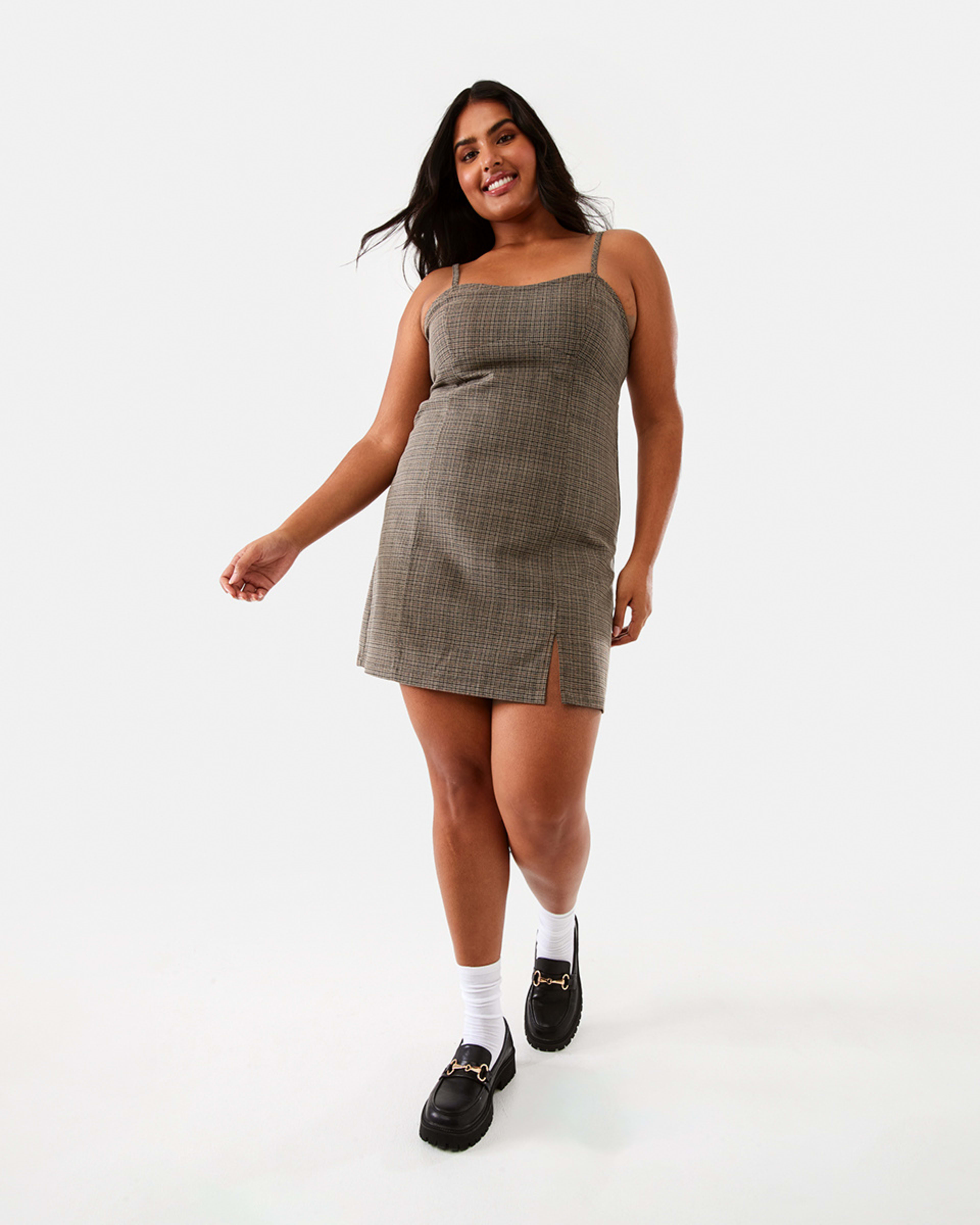 4 Sleeveless Bustier Mini Dress Plaid, 4 of 10