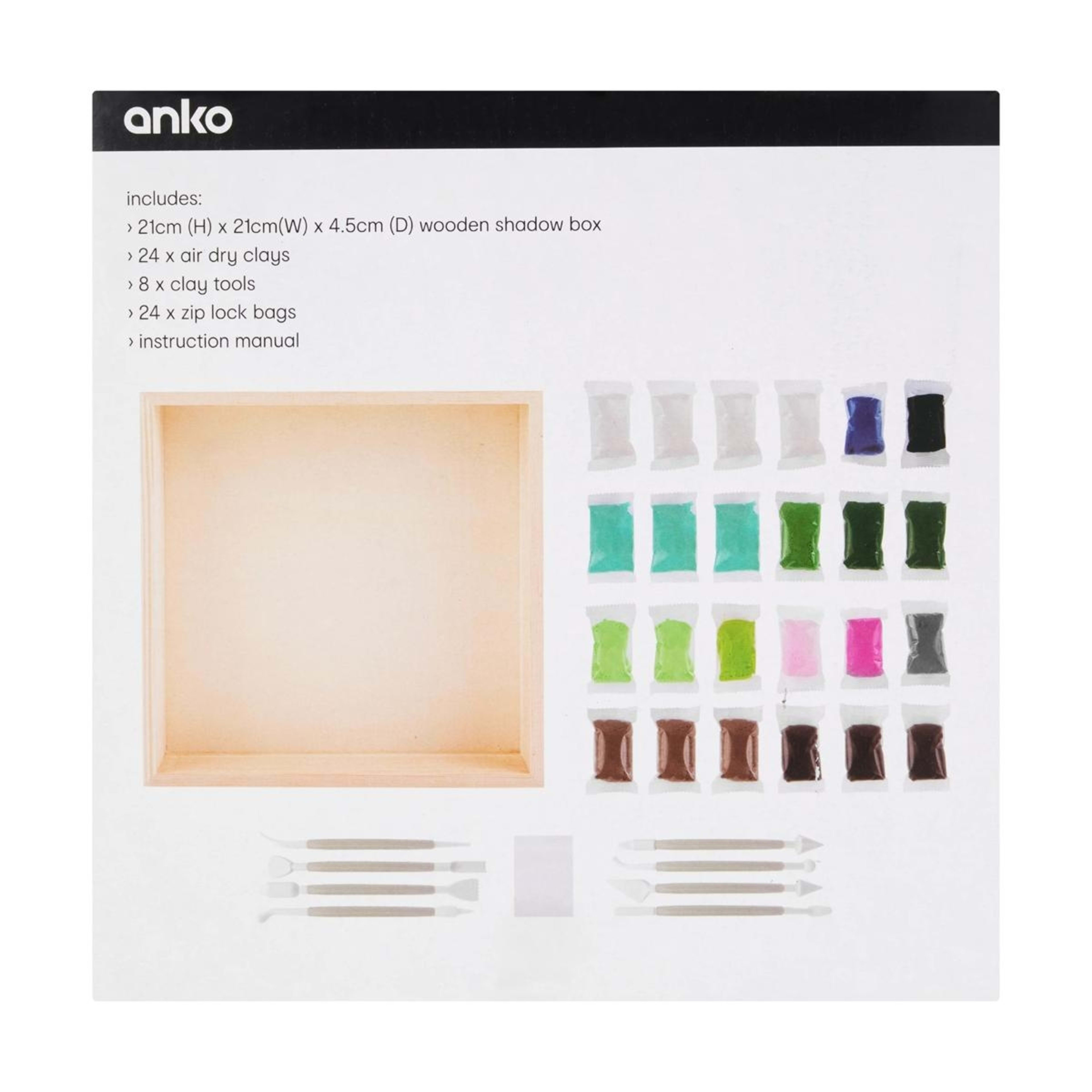 8 Air Dry Clay Sensory Art Kit - Succulent, 8 of 8