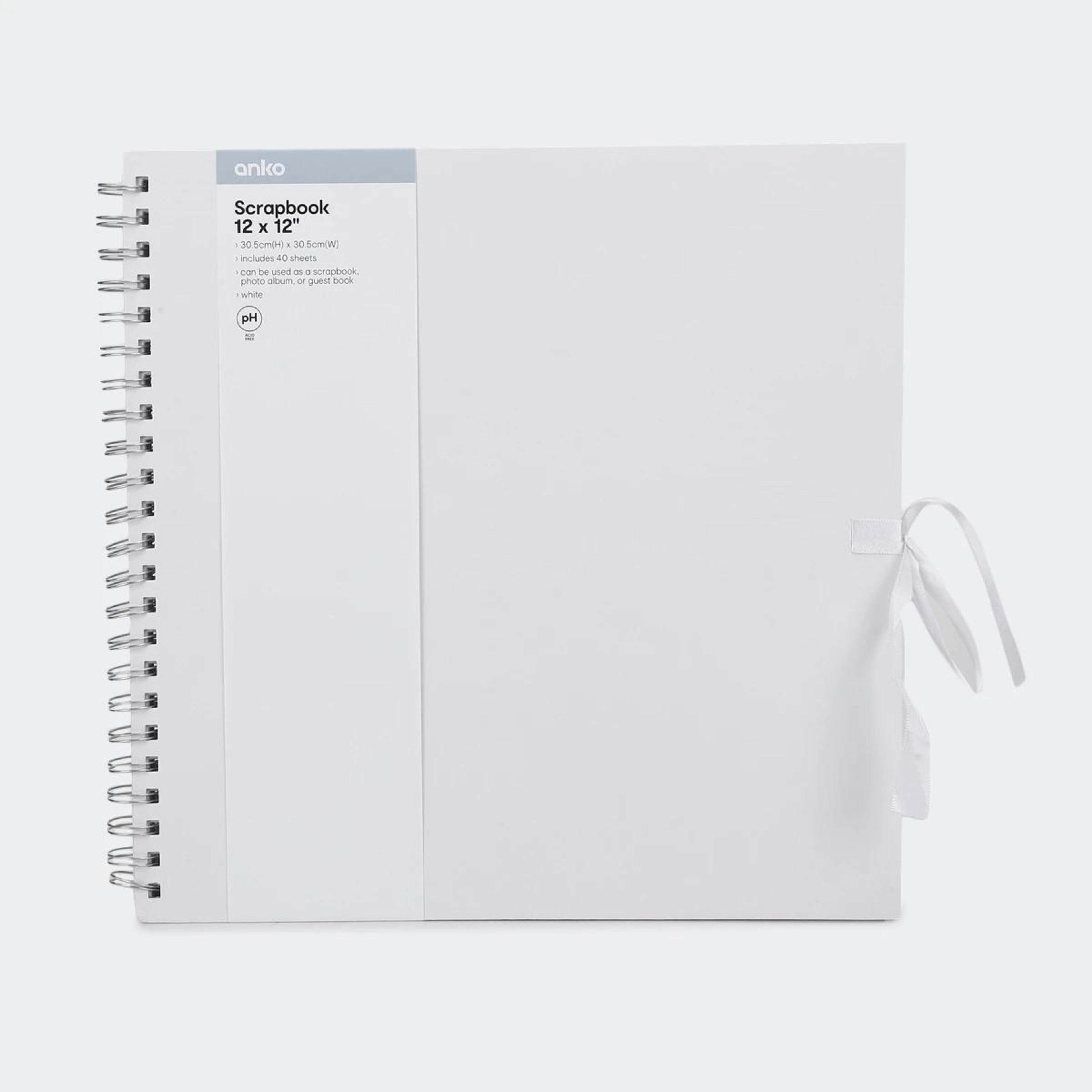 1 12in. x 12in. Scrapbook - White