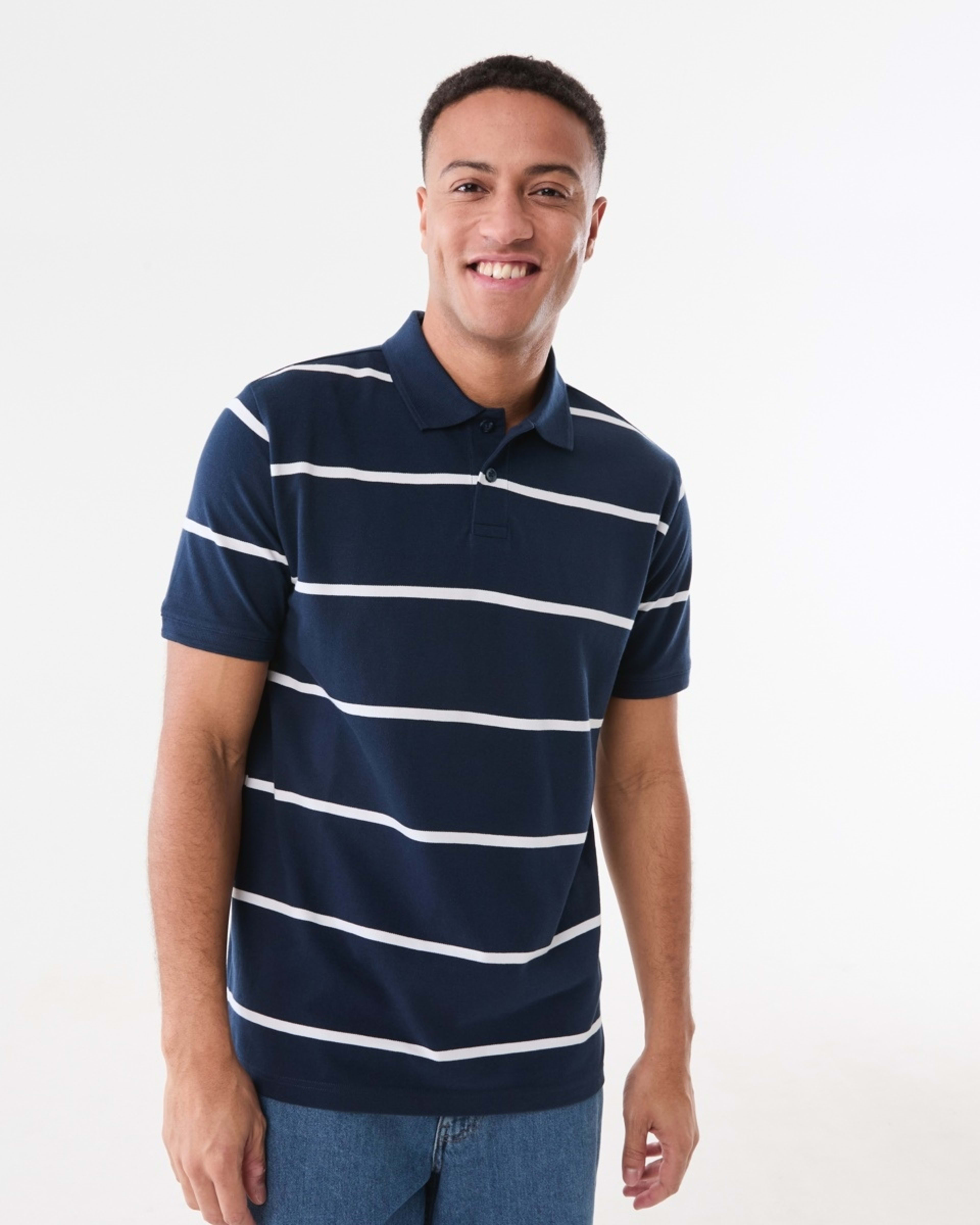 1 Stripe Polo Shirt GIANN STRIPES SPELL NAVY, 1 of 5