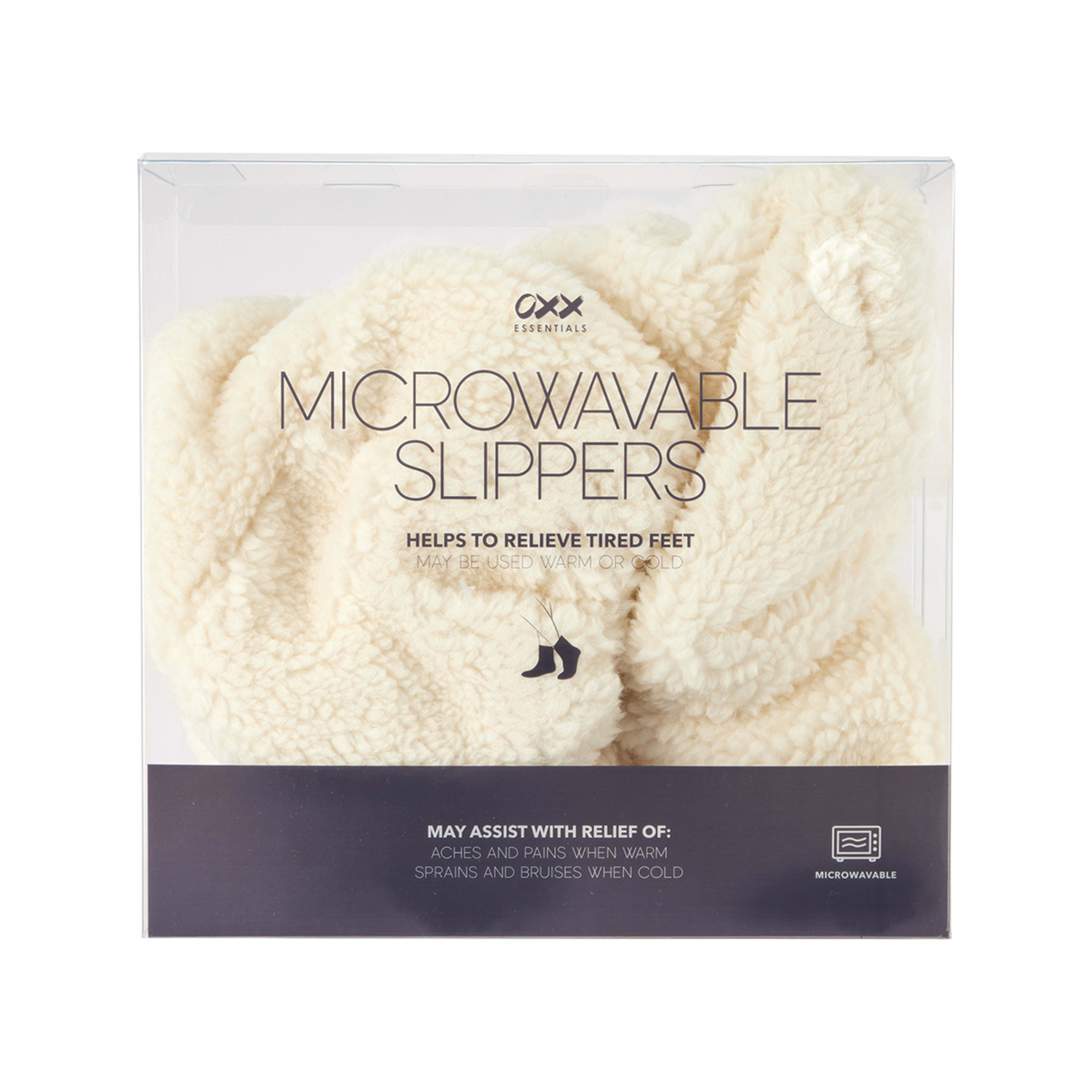 4 OXX Essentials Microwavable Slippers - Cream, 4 of 4