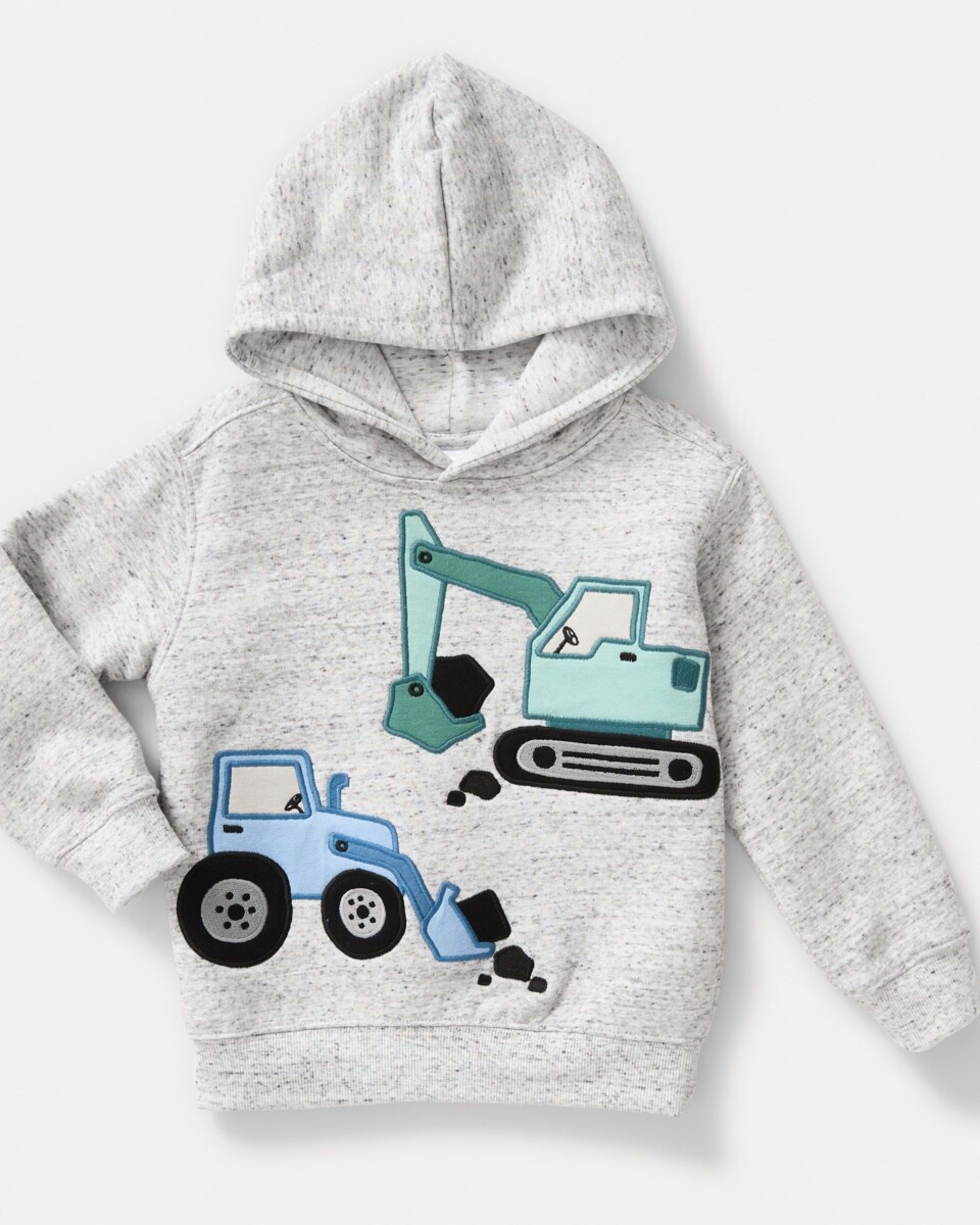 8 Applique Hoodie Diggers Grey Marle, 8 of 9