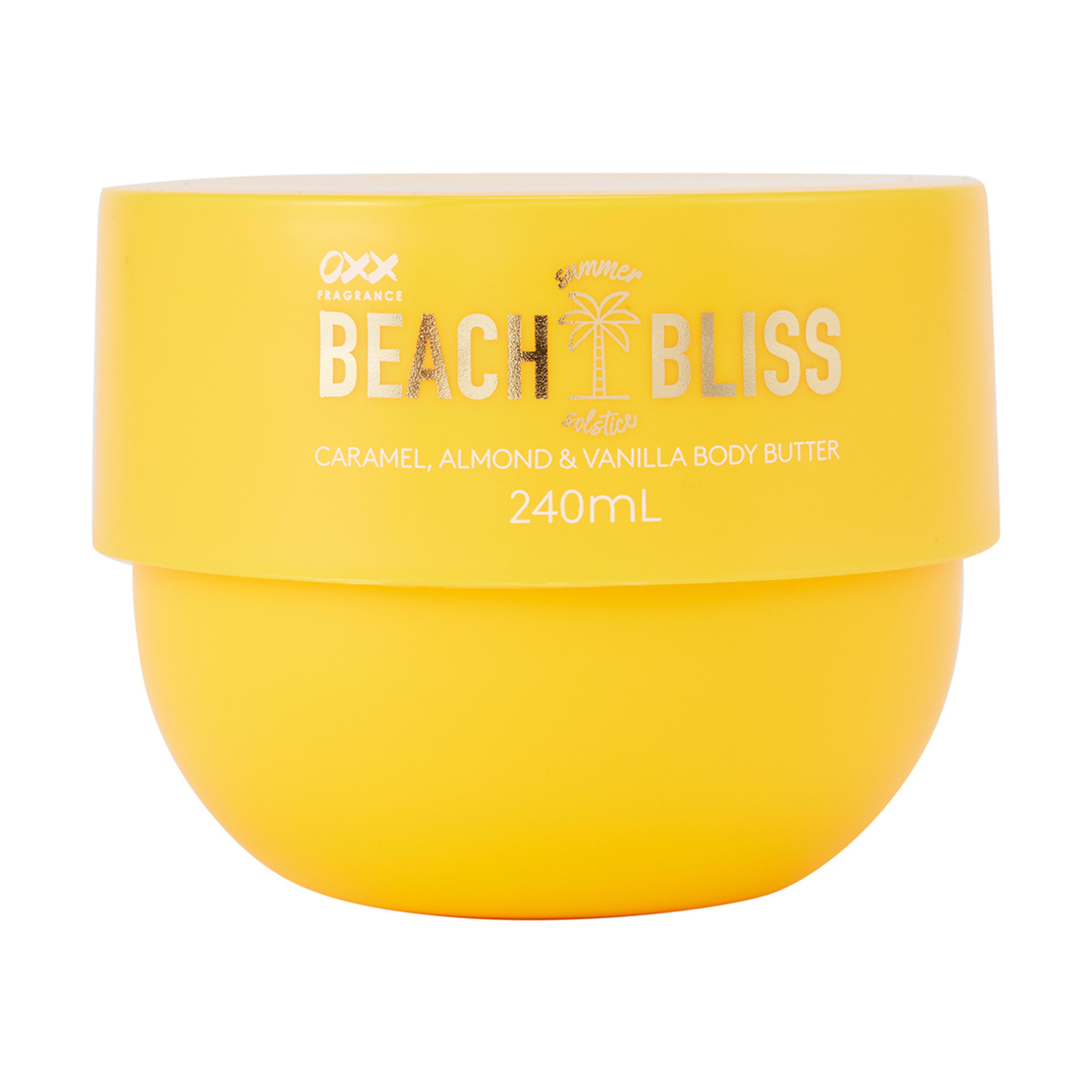 1 OXX Fragrance Beach Bliss Summer Solstice Body Butter 240ml - Caramel, Almond and Vanilla, 1 of 5