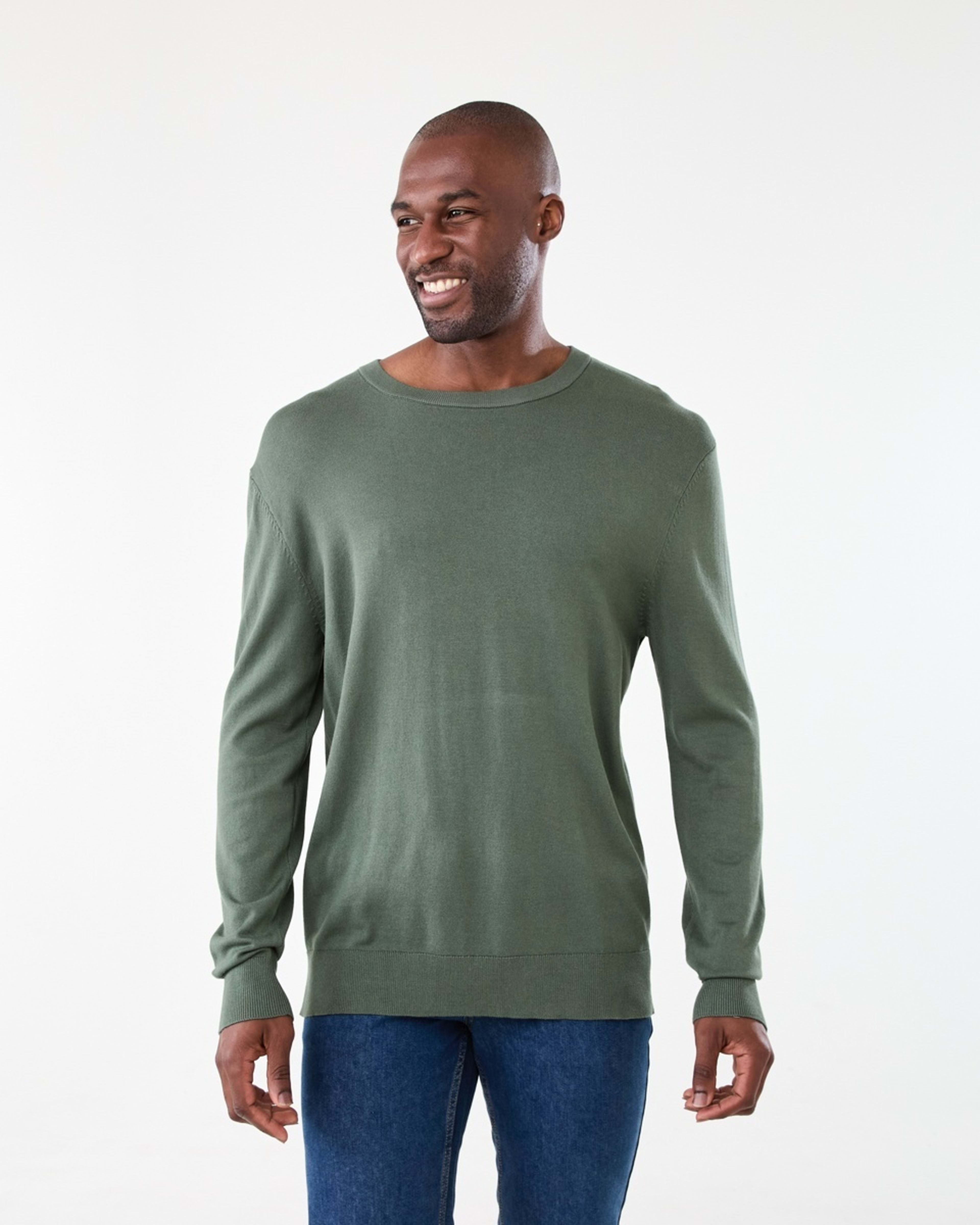 1 Core Crew Neck Knit Jumper Grn Laurel, 1 of 5