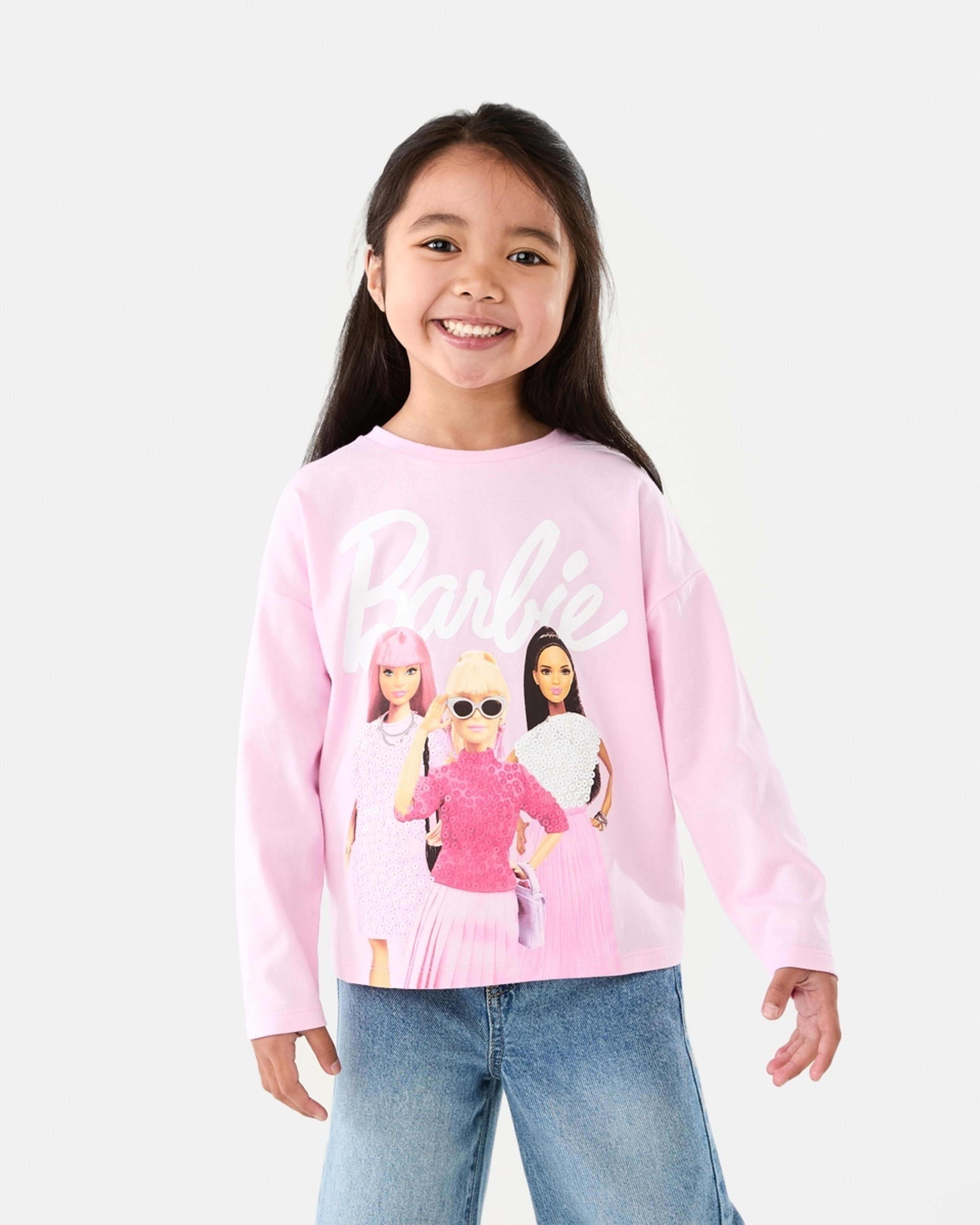 1 Barbie License Long Sleeve T-shirt Barbie Tee, 1 of 8