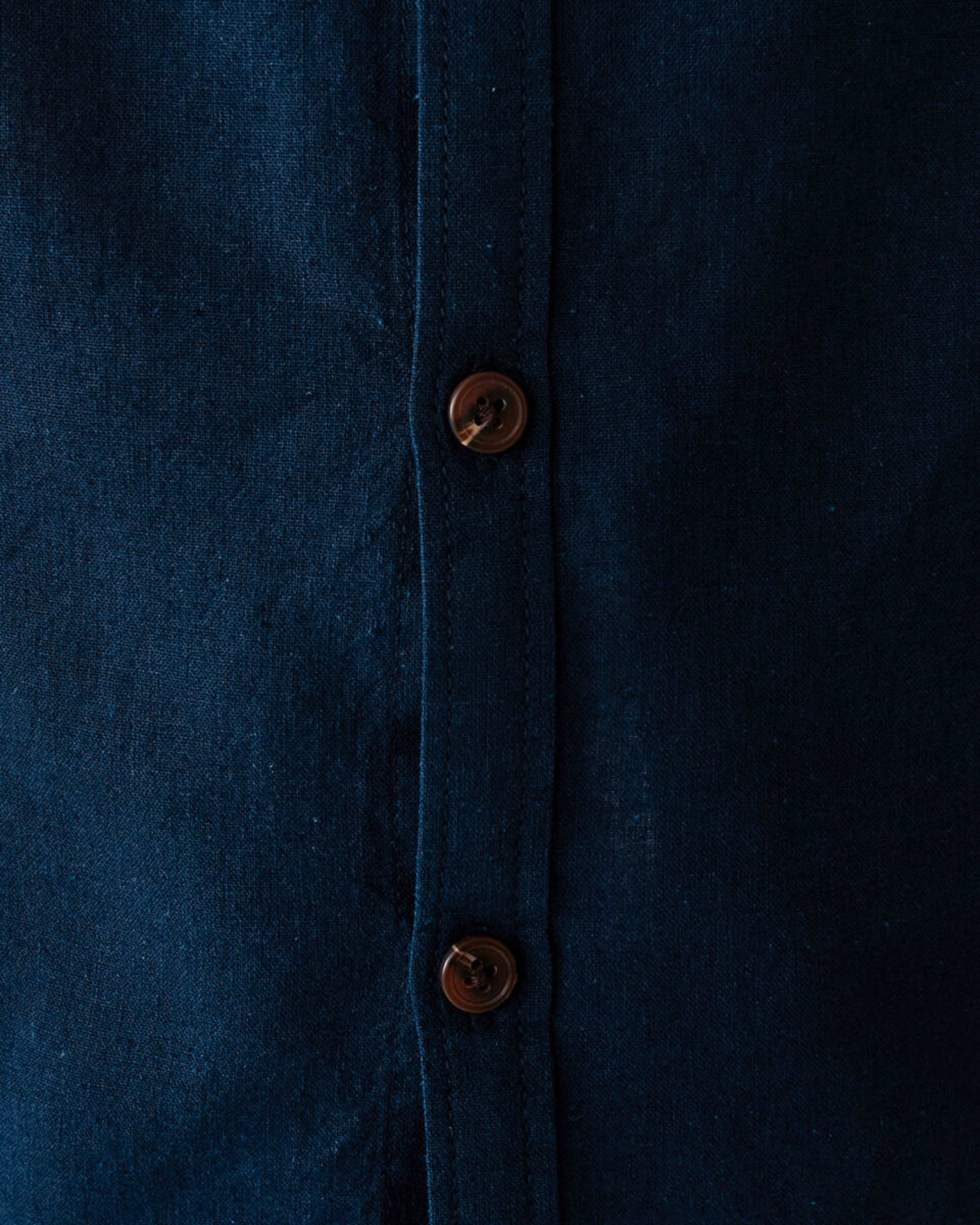 5 Short Sleeve Linen Shirt Dress Navy, 5 of 9