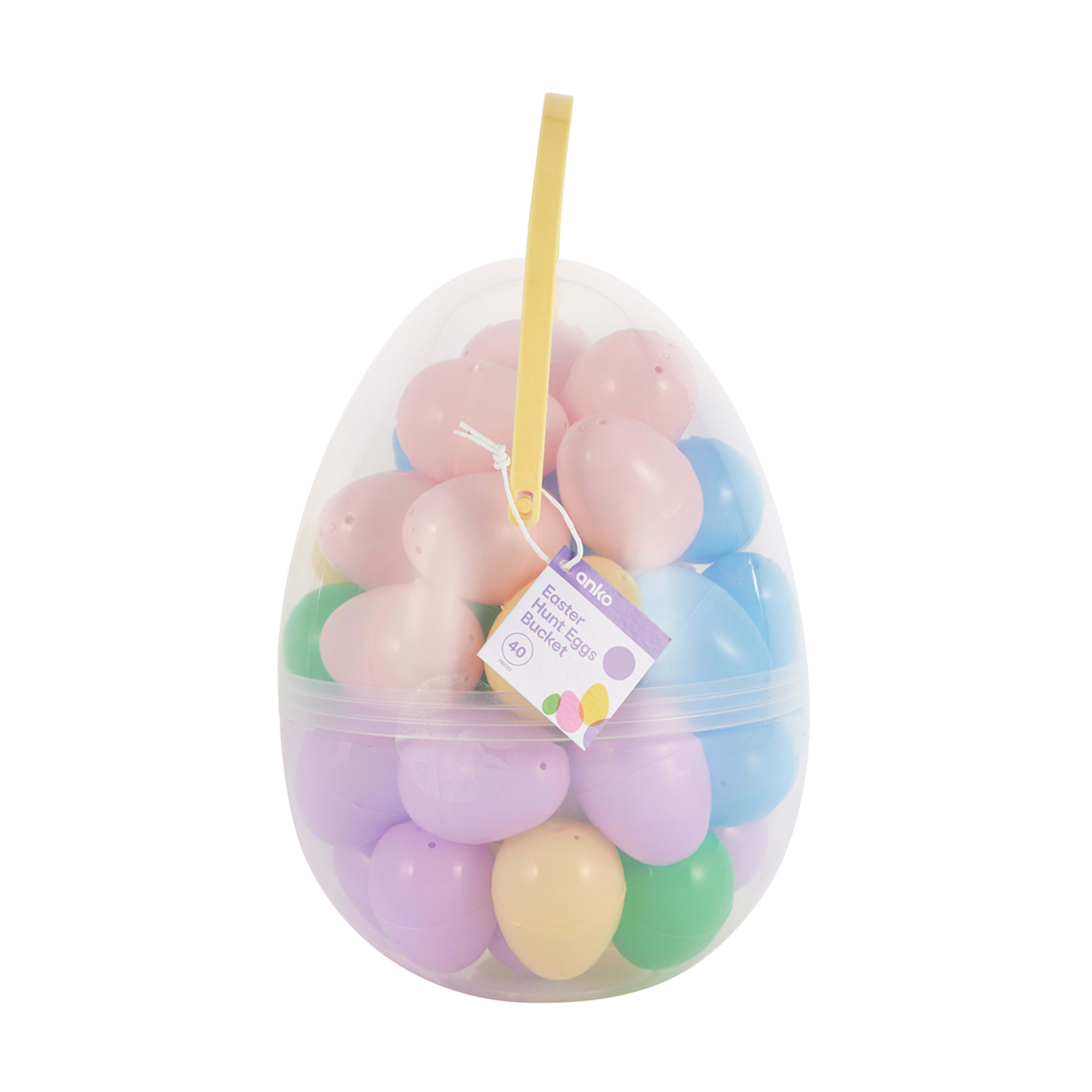 40 Pack Easter Hunt Eggs Bucket Kmart