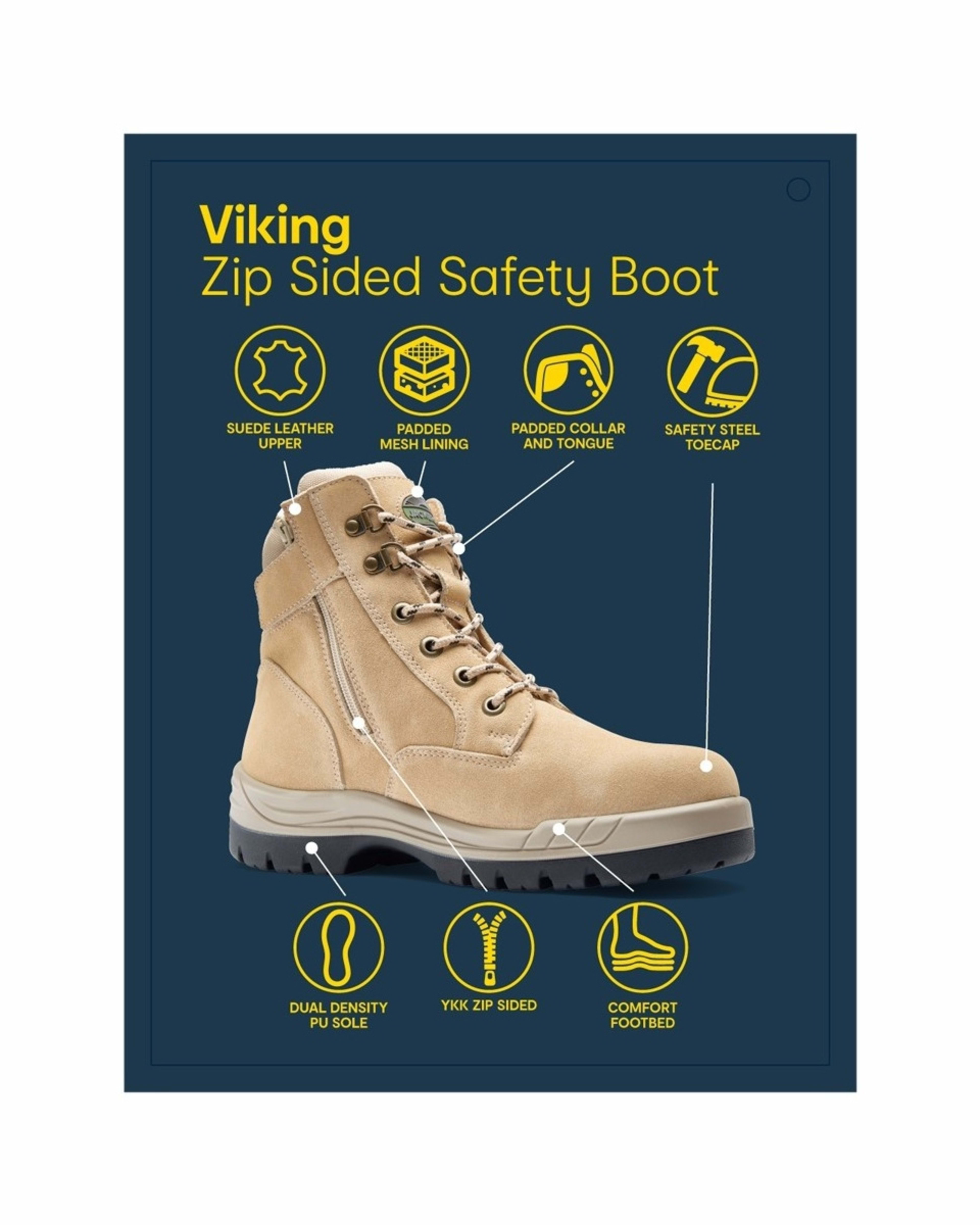 Side Zip Viking Work Boots Kmart