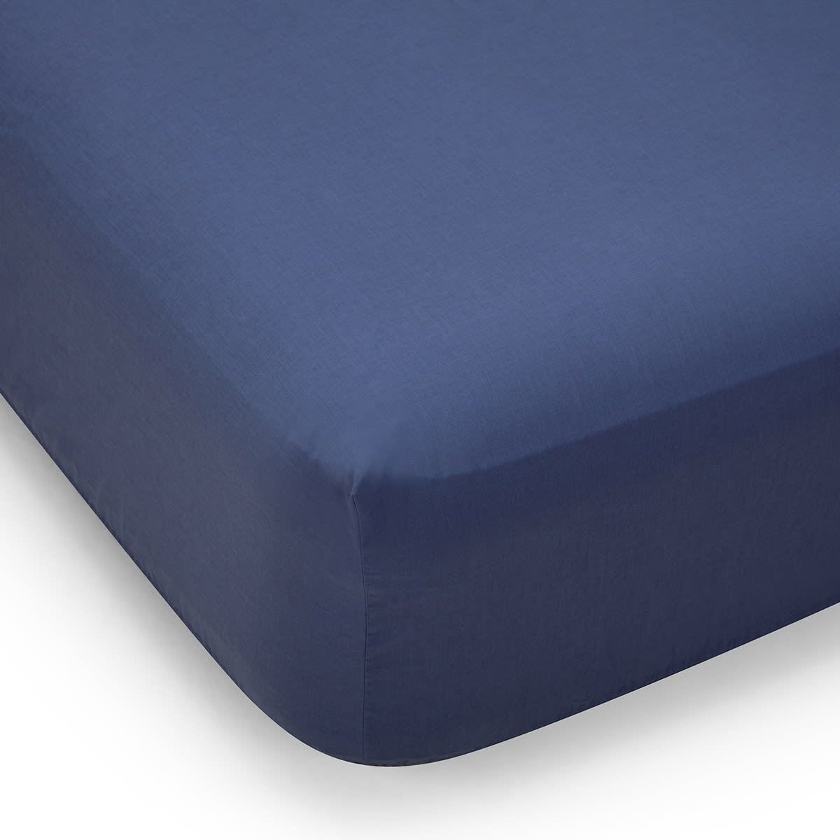 180 Thread Count Fitted Sheet Double Bed, Mid Blue Kmart