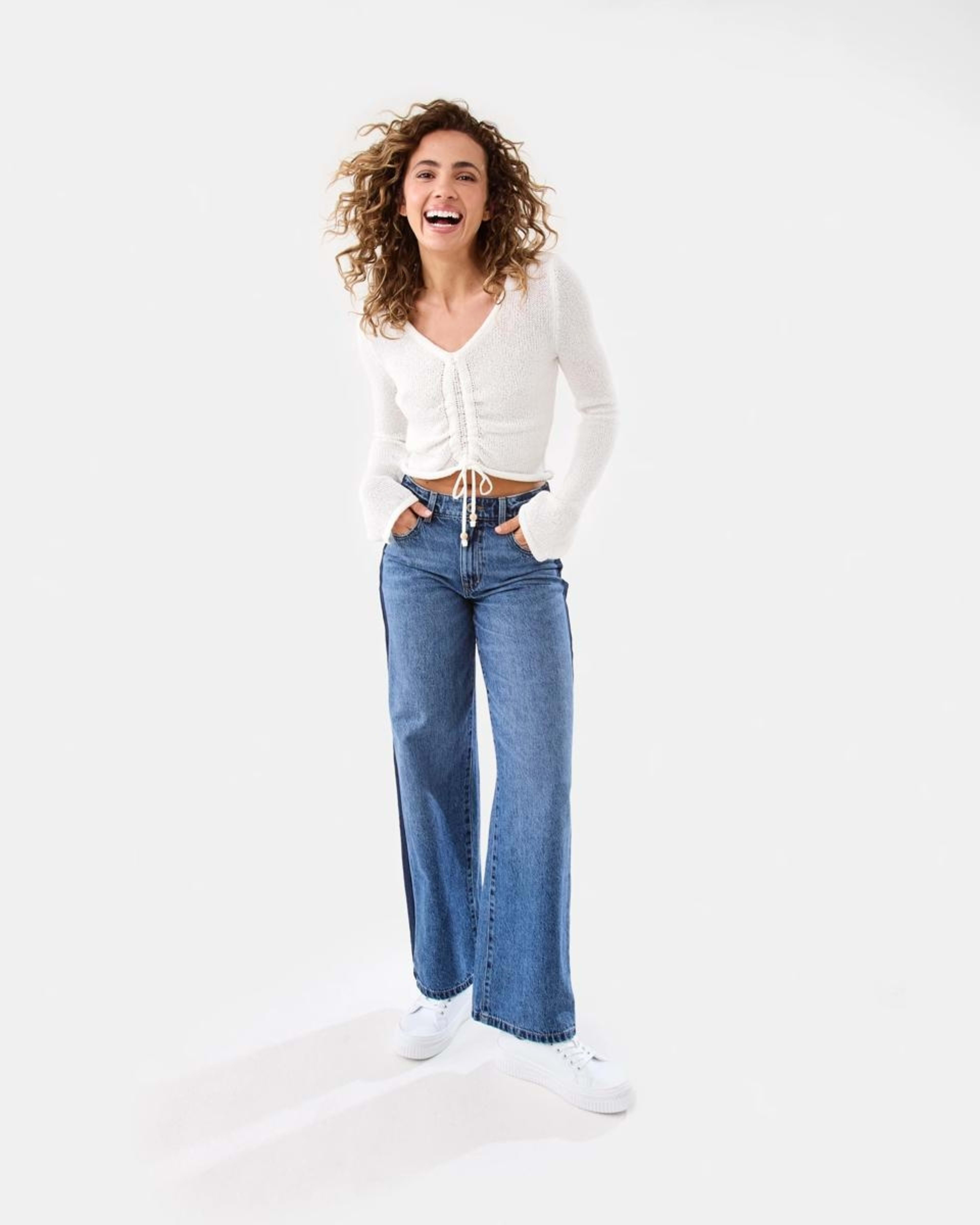 2 Ruched Long Sleeve Jumper WHITE, 2 of 10