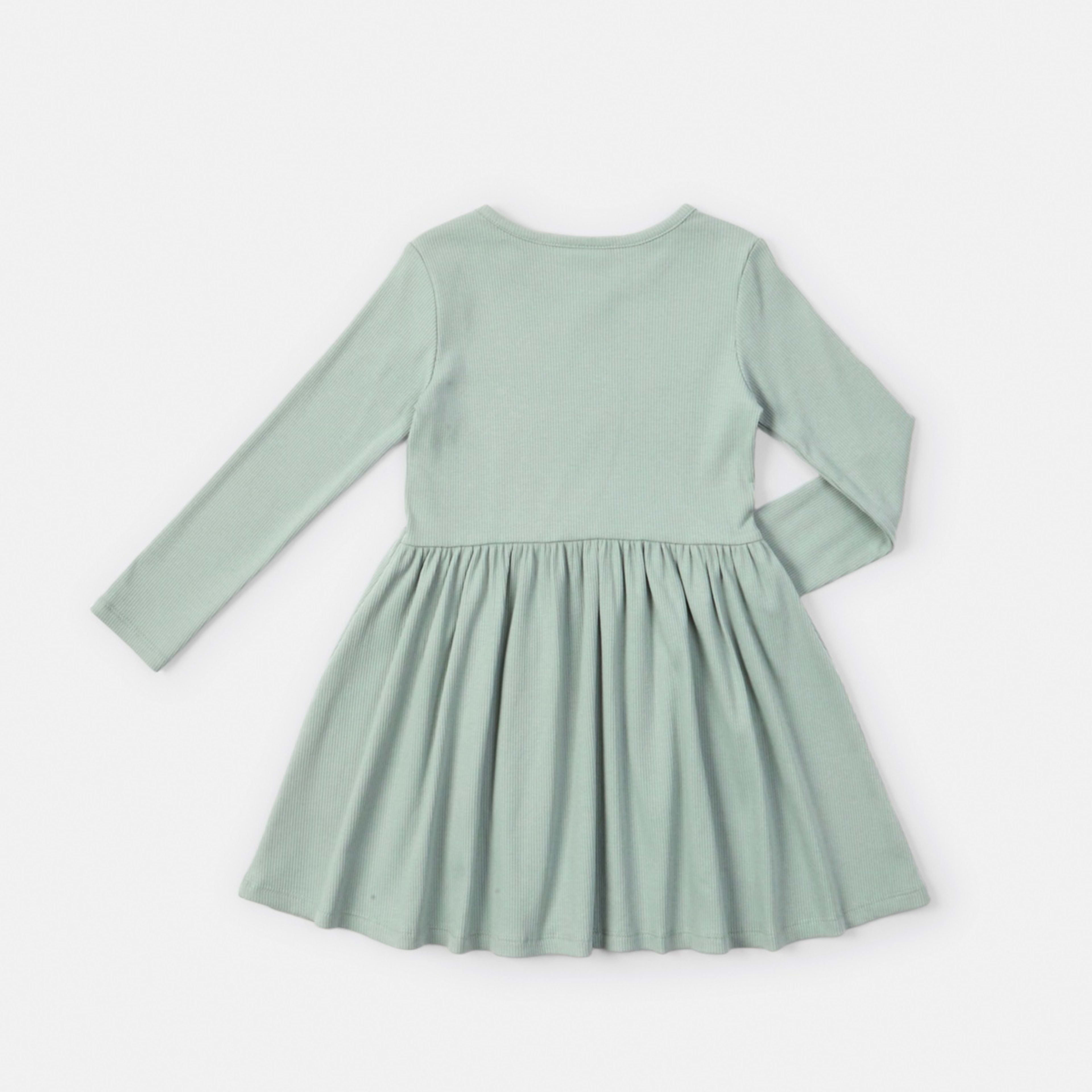 9 Rib Jersey Dress Iceberg Green, 9 of 9