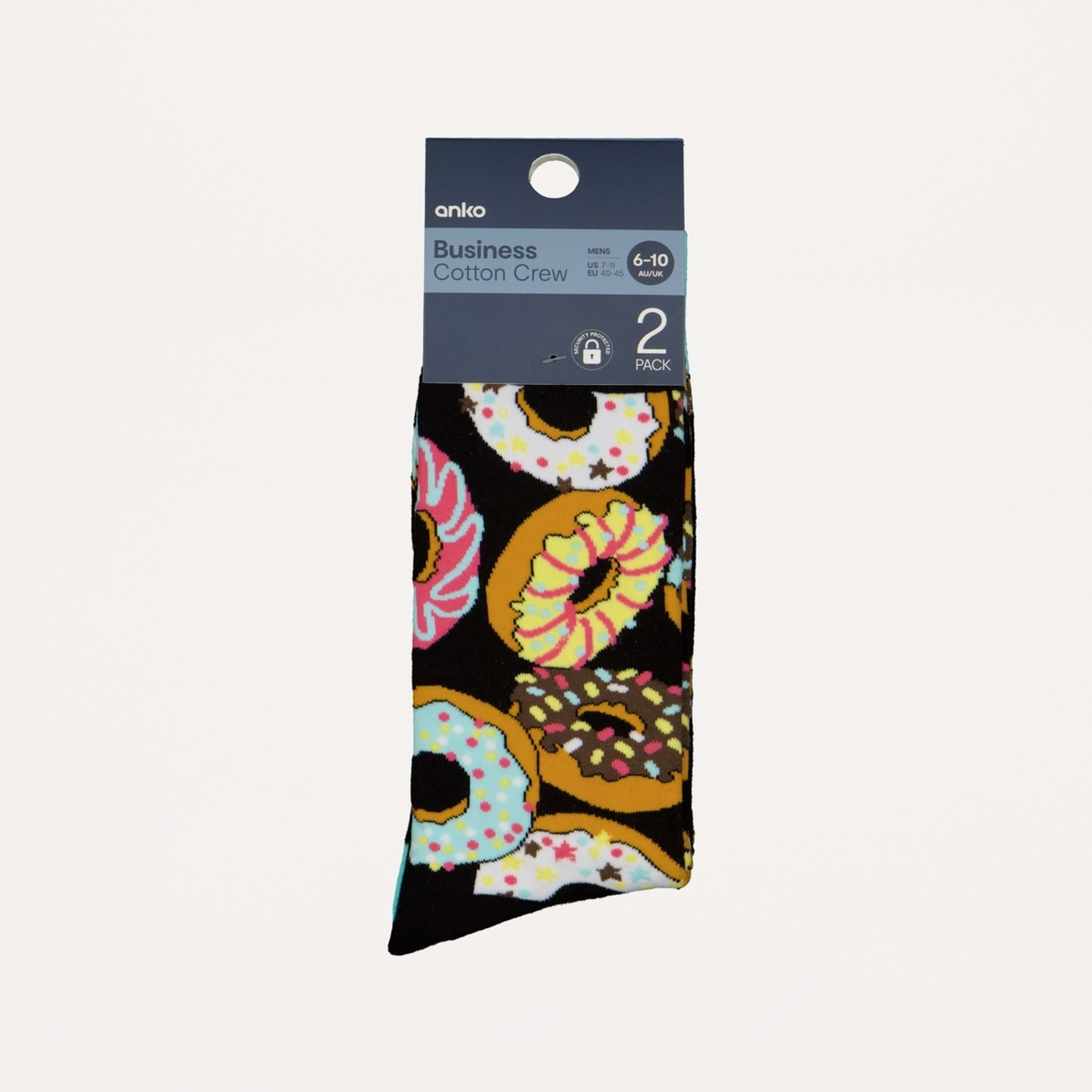 3 2 Pack Novelty Pattern Socks Donut Sole, 3 of 3