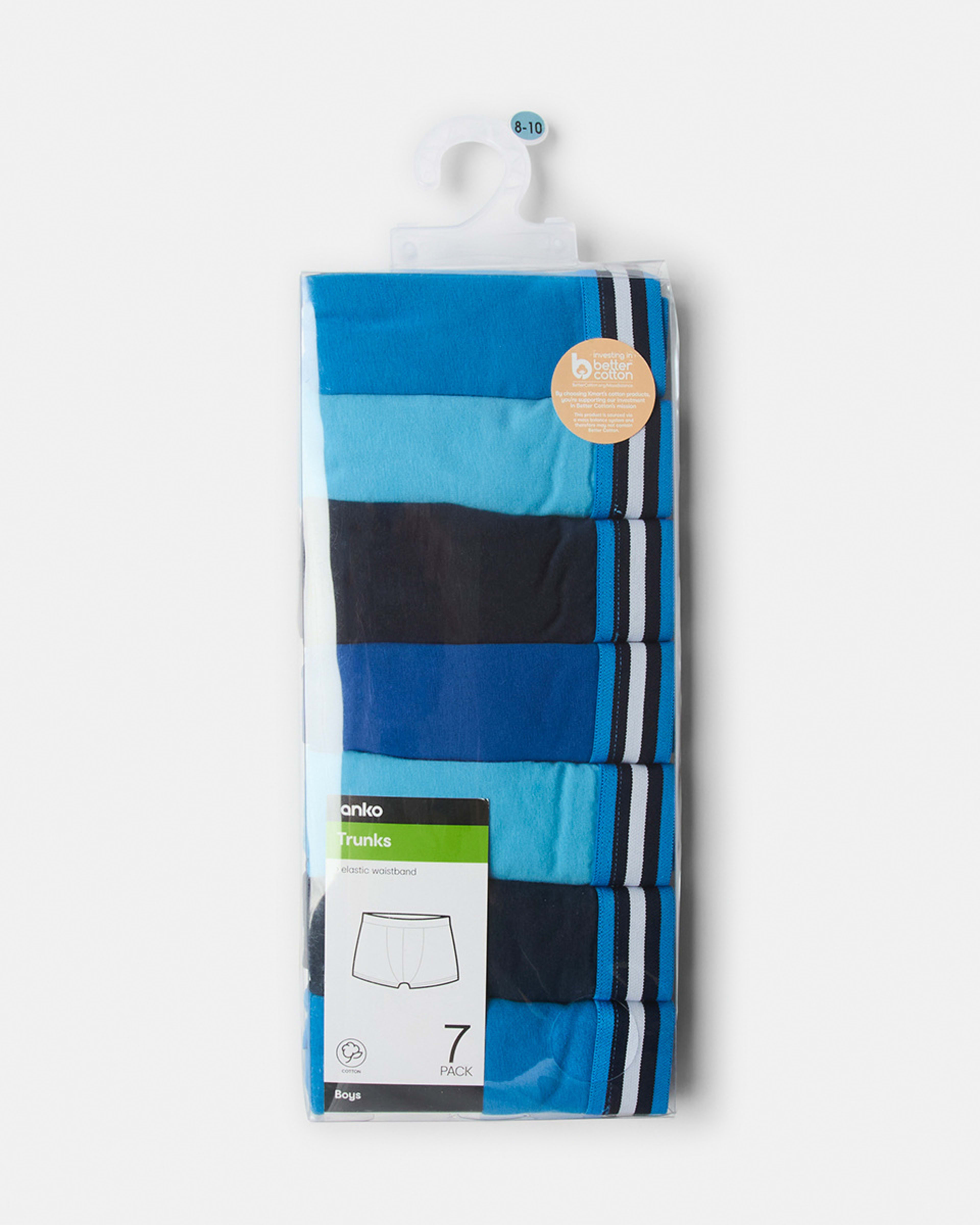 10 7 Pack Attached Elastic Trunks BLUES STRIPE, 10 of 10