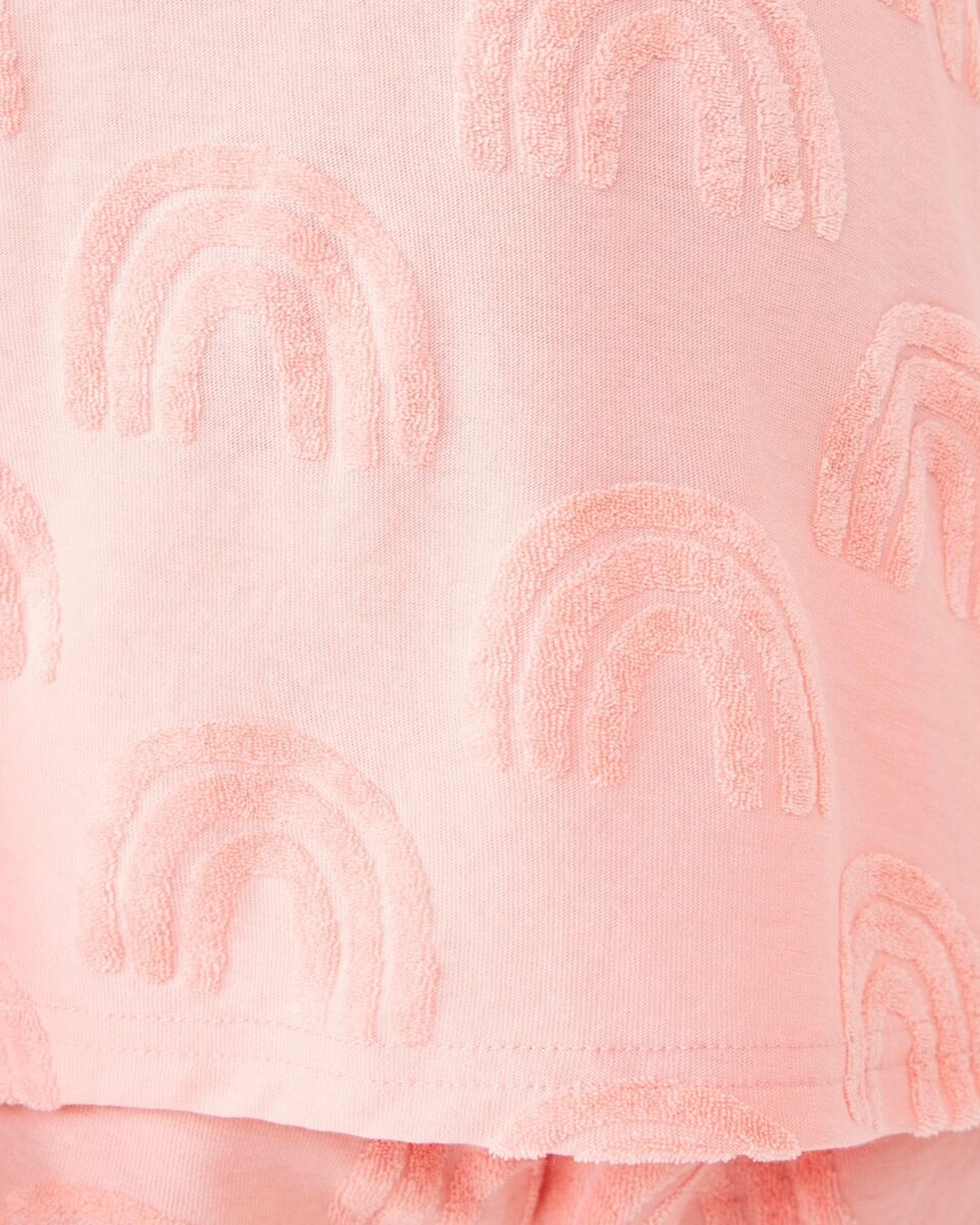 5 Short Sleeve Texture T-shirt Rainbow Terry Apricot Blush, 5 of 9