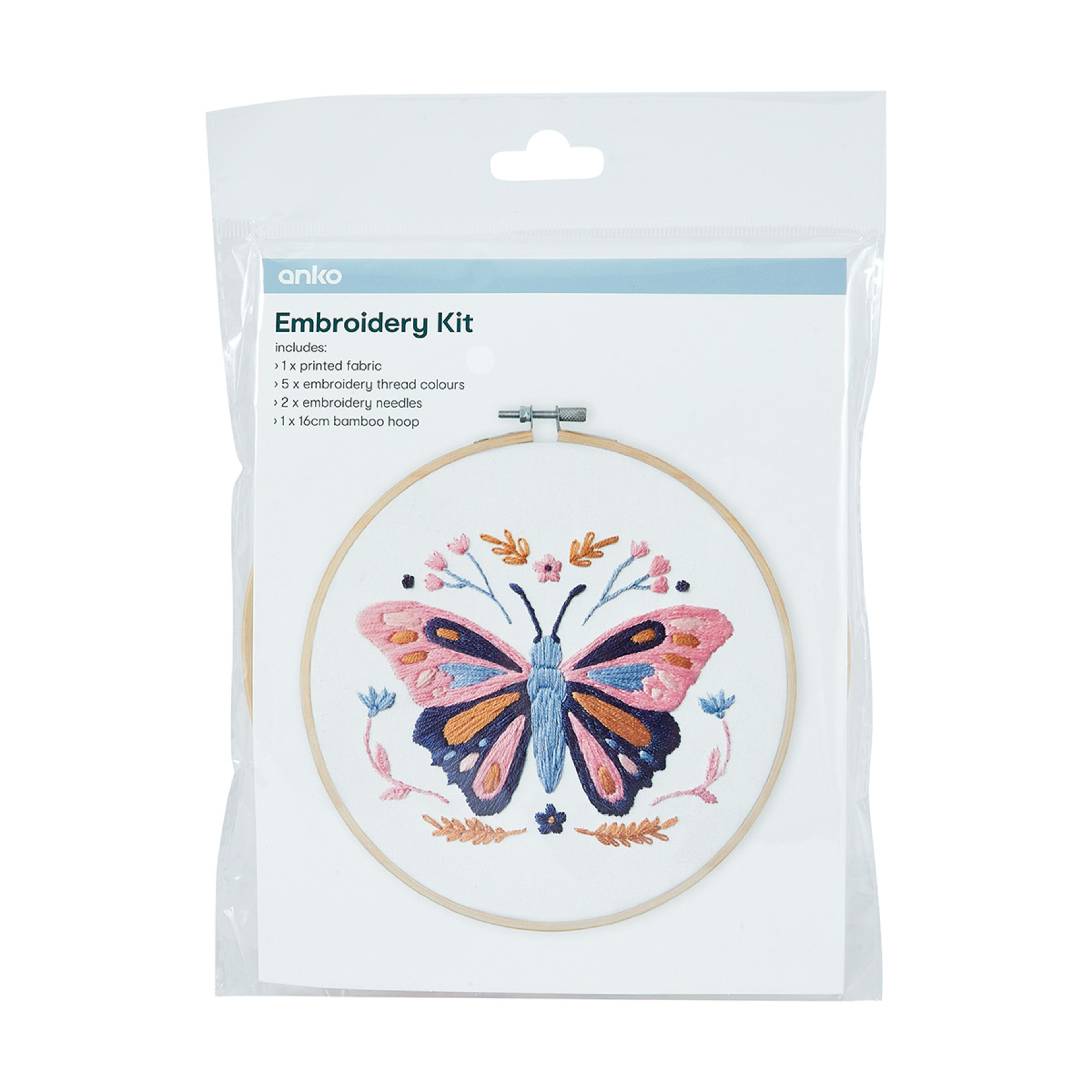 Embroidery Kit Butterfly Kmart