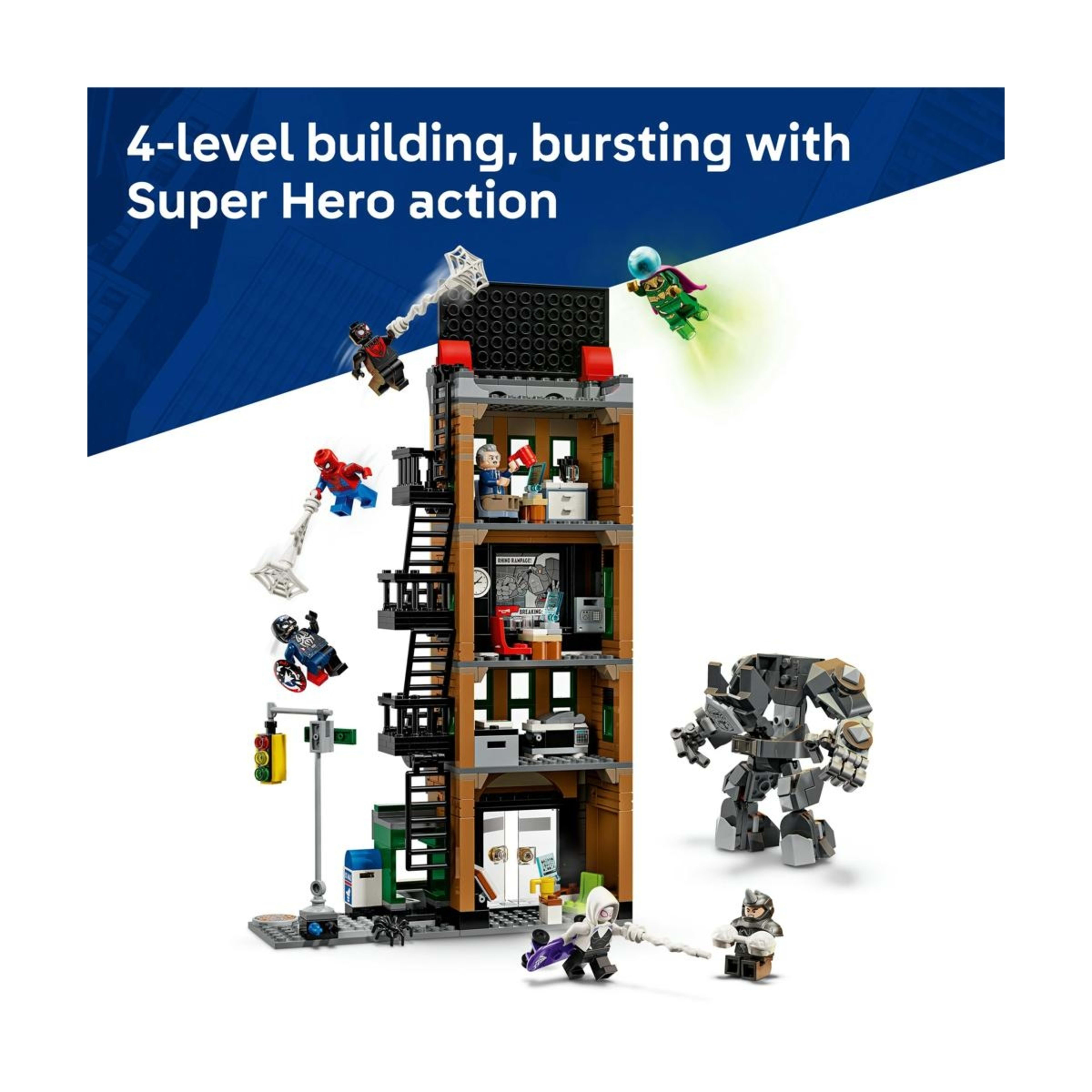 4 LEGO Super Heroes Spider-Man vs. Mysterio: The Daily Bugle 76342, 4 of 10