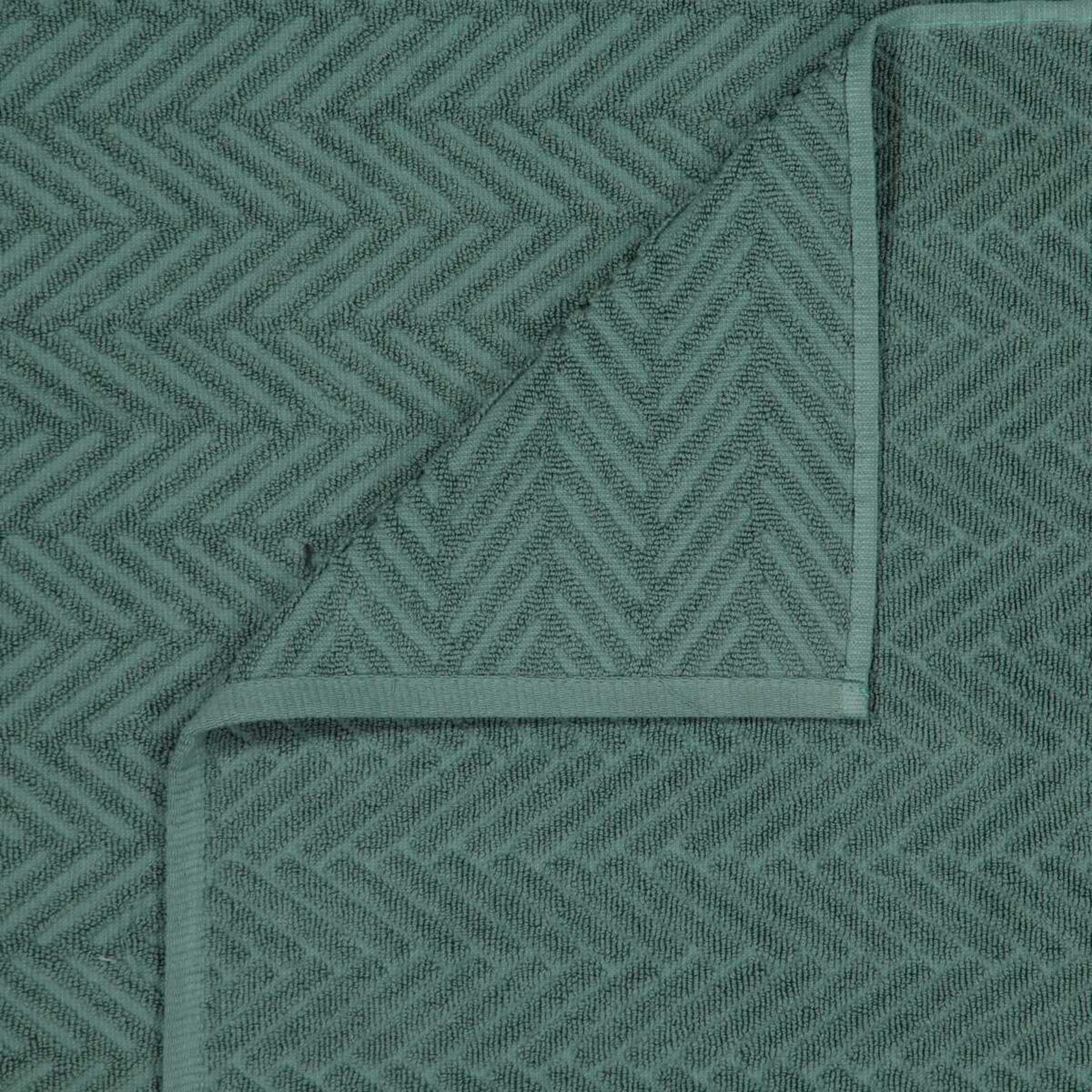 2 Cotton Chevron Mega Towel - Cypress, 2 of 6