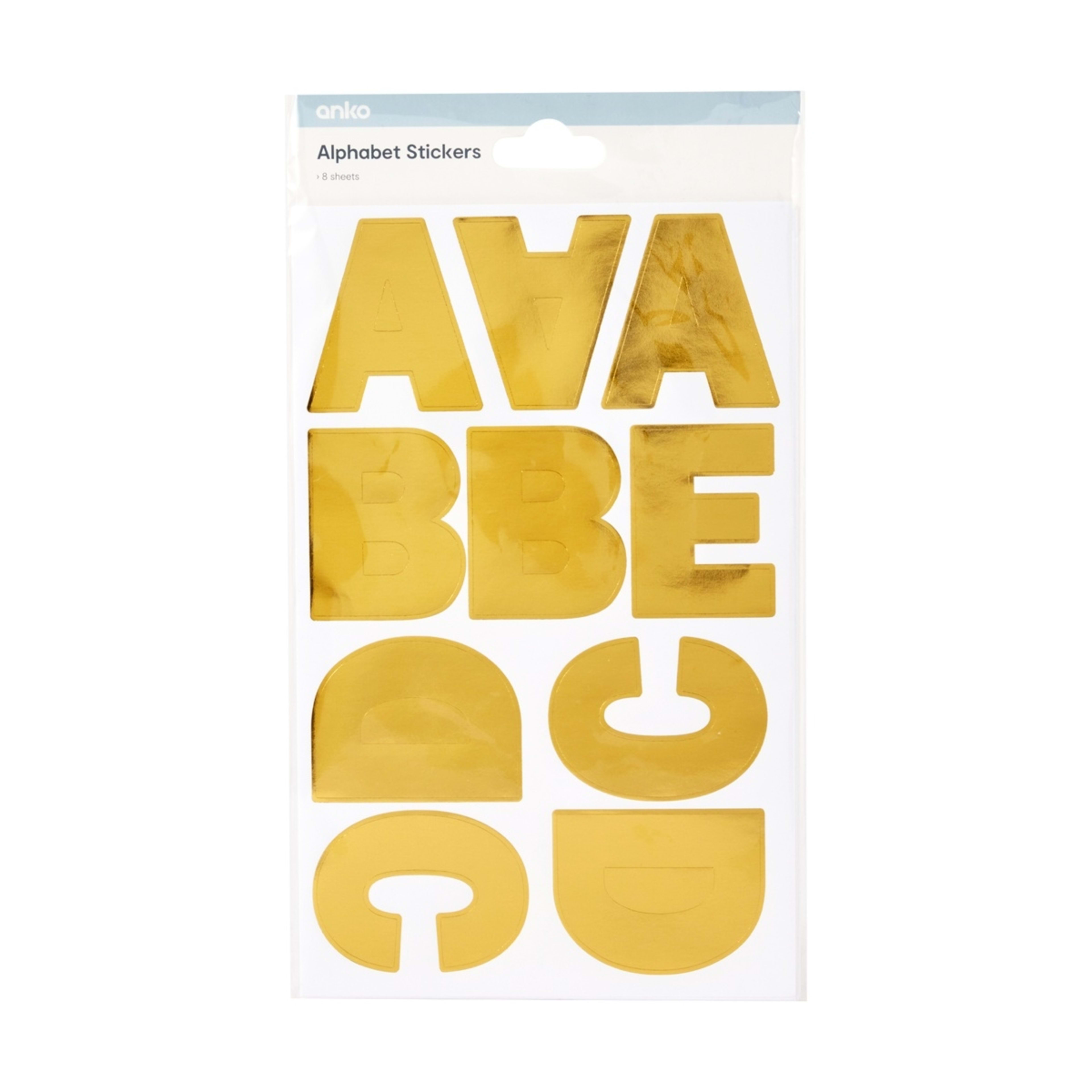 1 8 Pack Alphabet Stickers