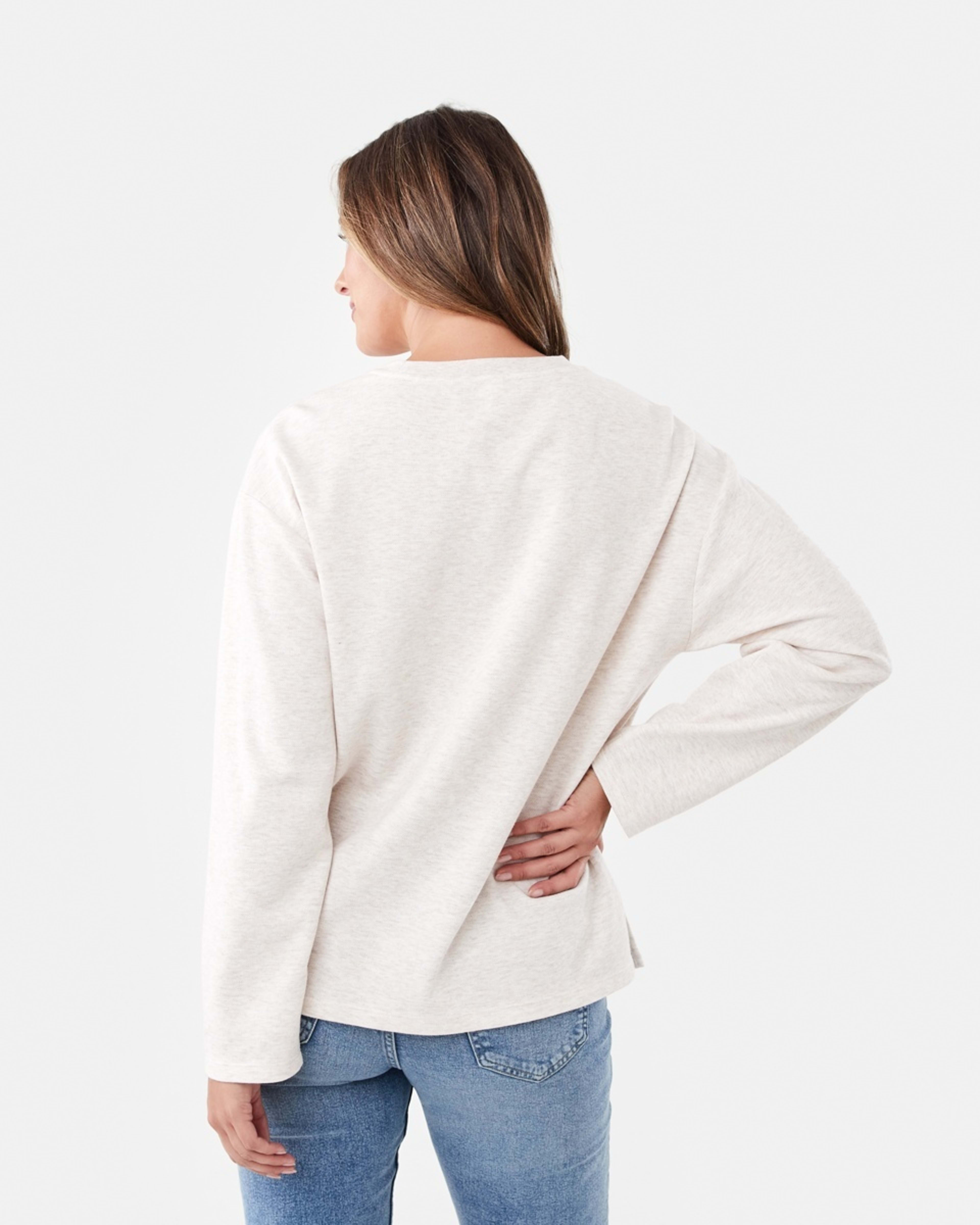 3 Long Sleeve Pique Top Soft Bge, 3 of 6