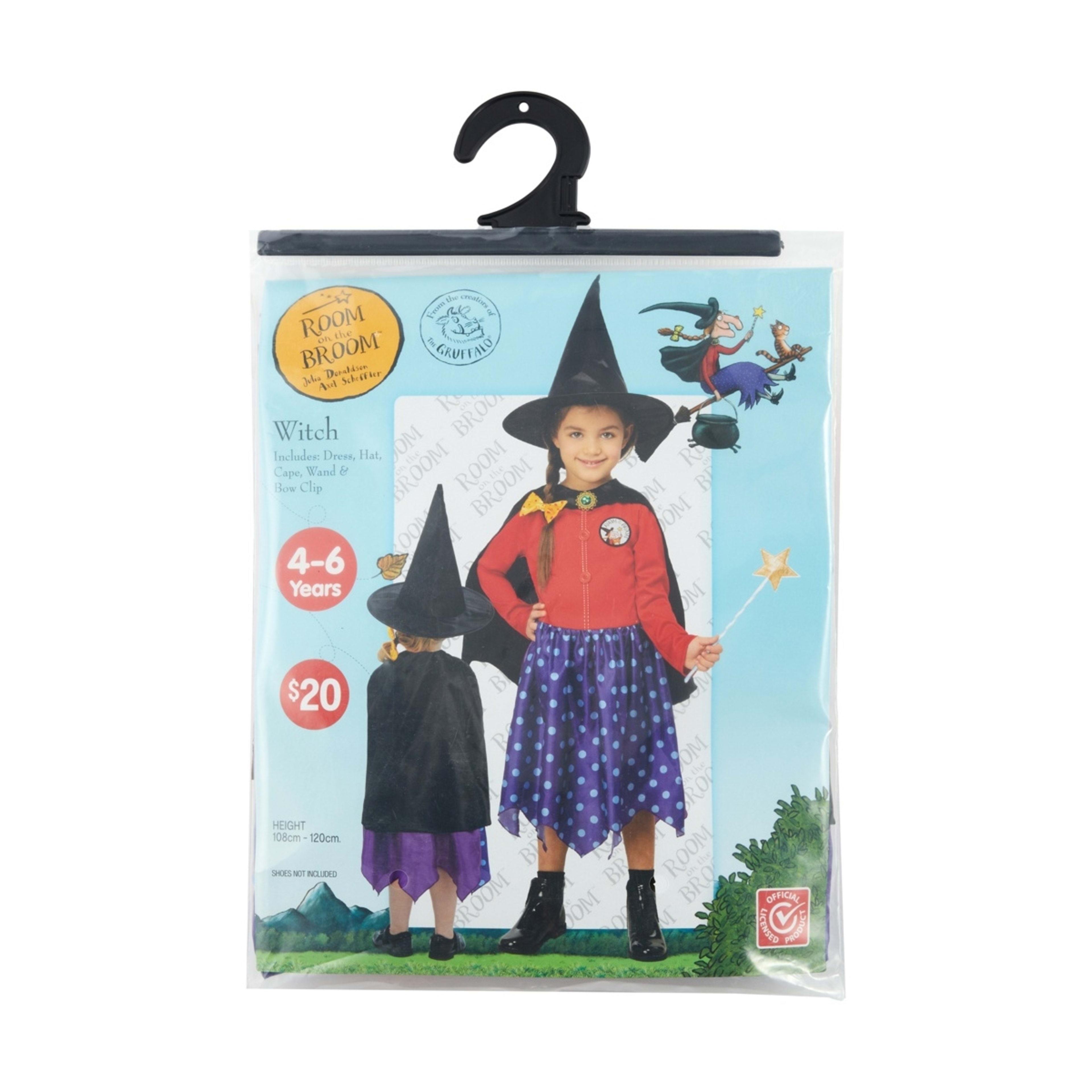 4 Room on the Broom by Julia Donaldson and Axel Scheffler: Witch Costume - Ages 4-6, 4 of 4