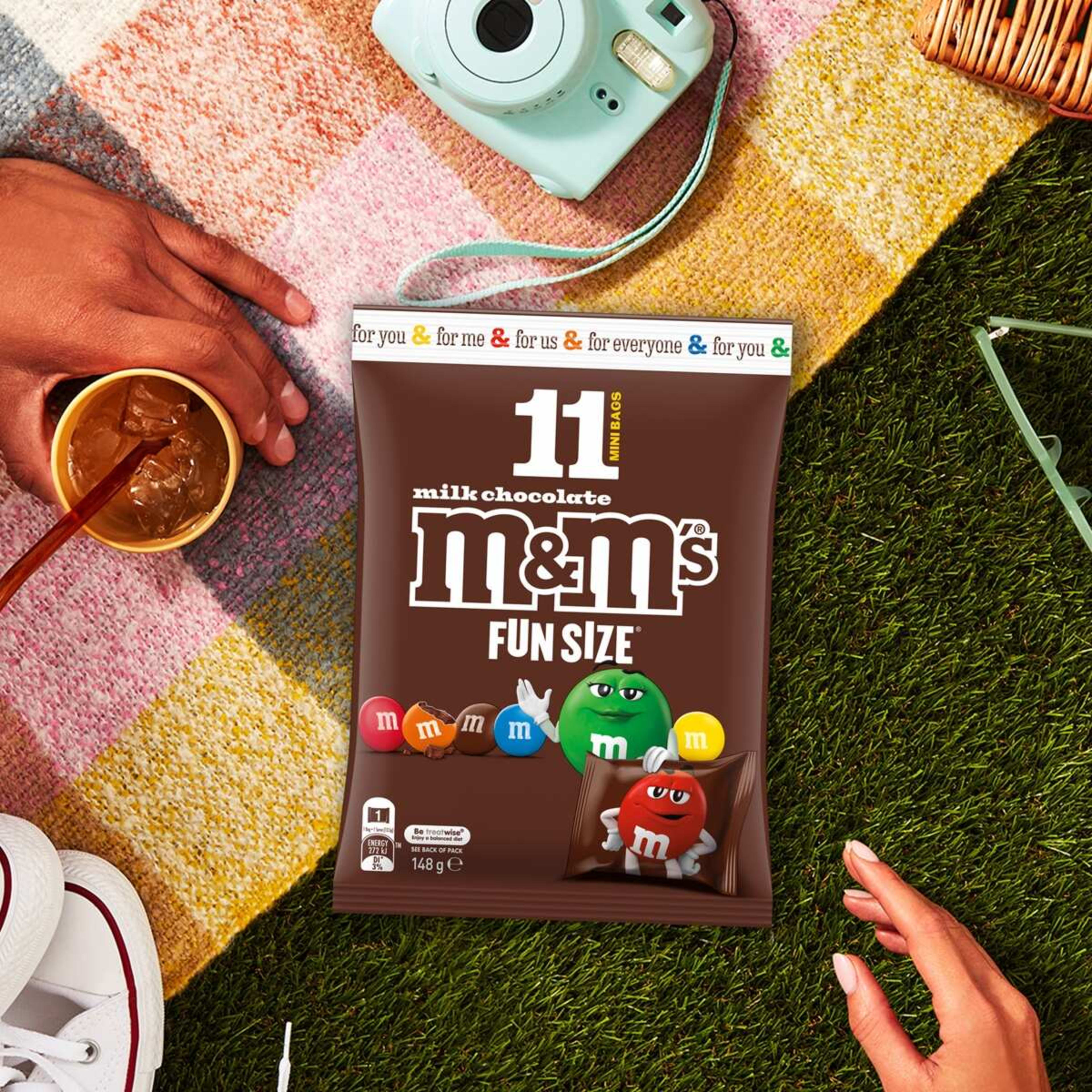 4 M&M’s 11 Pack Fun Size Milk Chocolate Share Pack 148g, 4 of 5