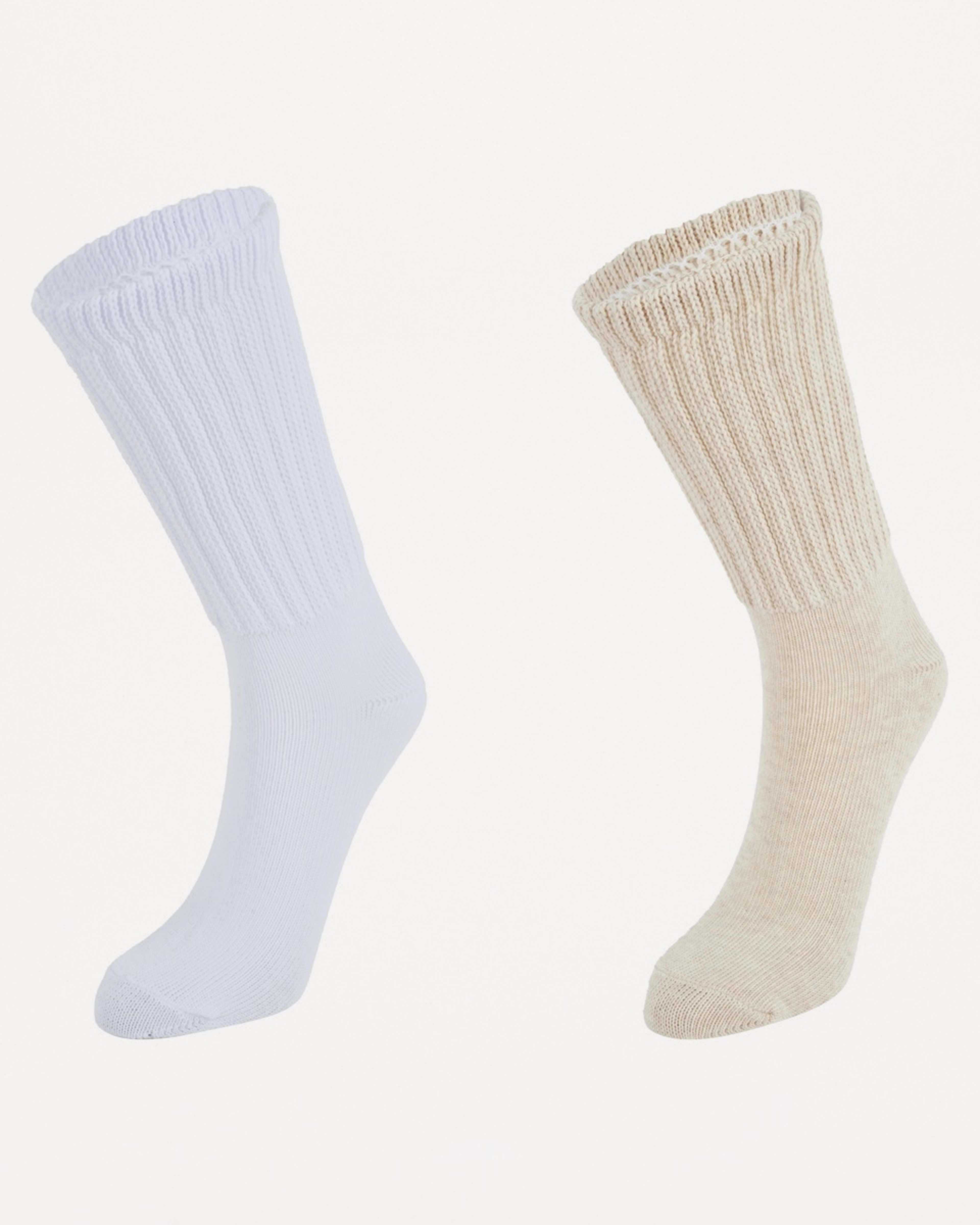 1 2 Pack Slouch Socks Wht Bmrl, 1 of 3